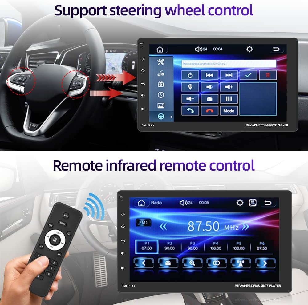 Podofo Autoradio 1 Din con Carplay Android Auto 9 pollici - immagine 5