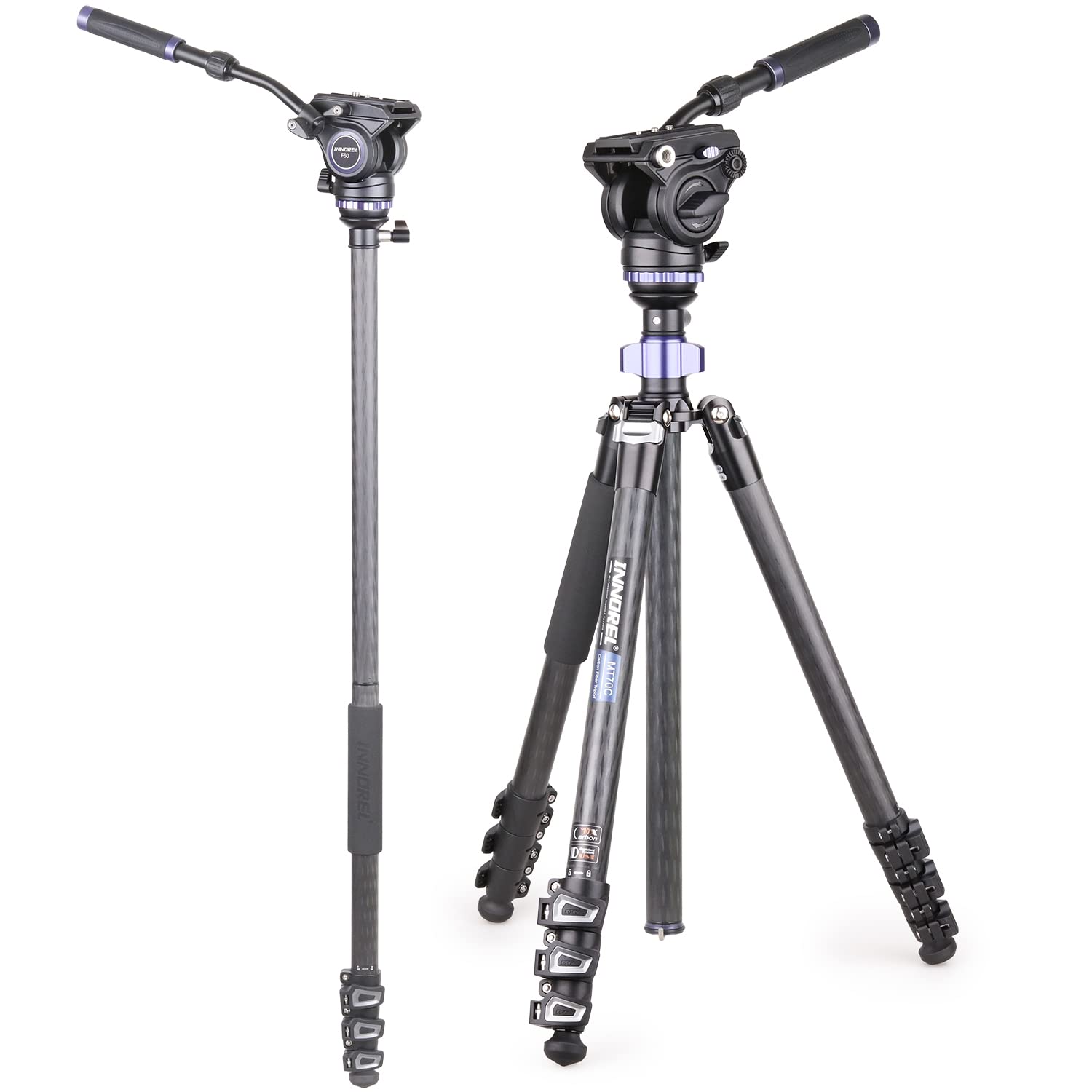 Innorel MT70C Kit Treppiede Video Professionale Fibra di Carbonio