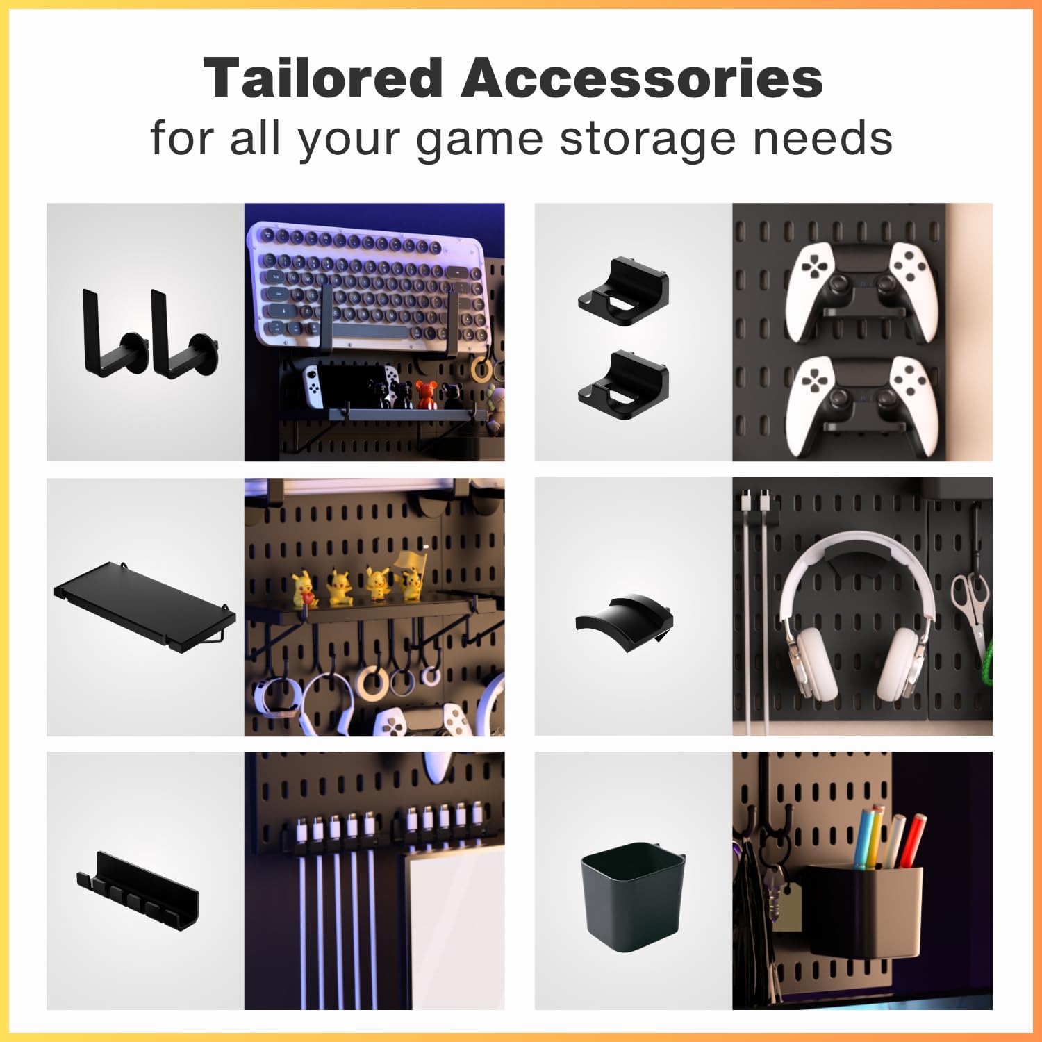 Keepo Kit Pannello Forato Combinato per Gaming - immagine 4