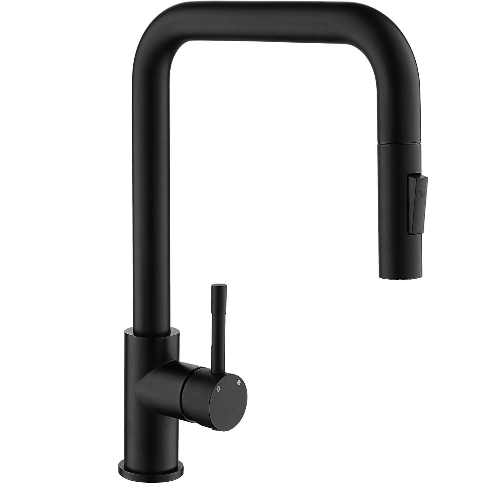 Cecipa Rubinetto Lavello Cucina Nero con Doccetta Estraibile