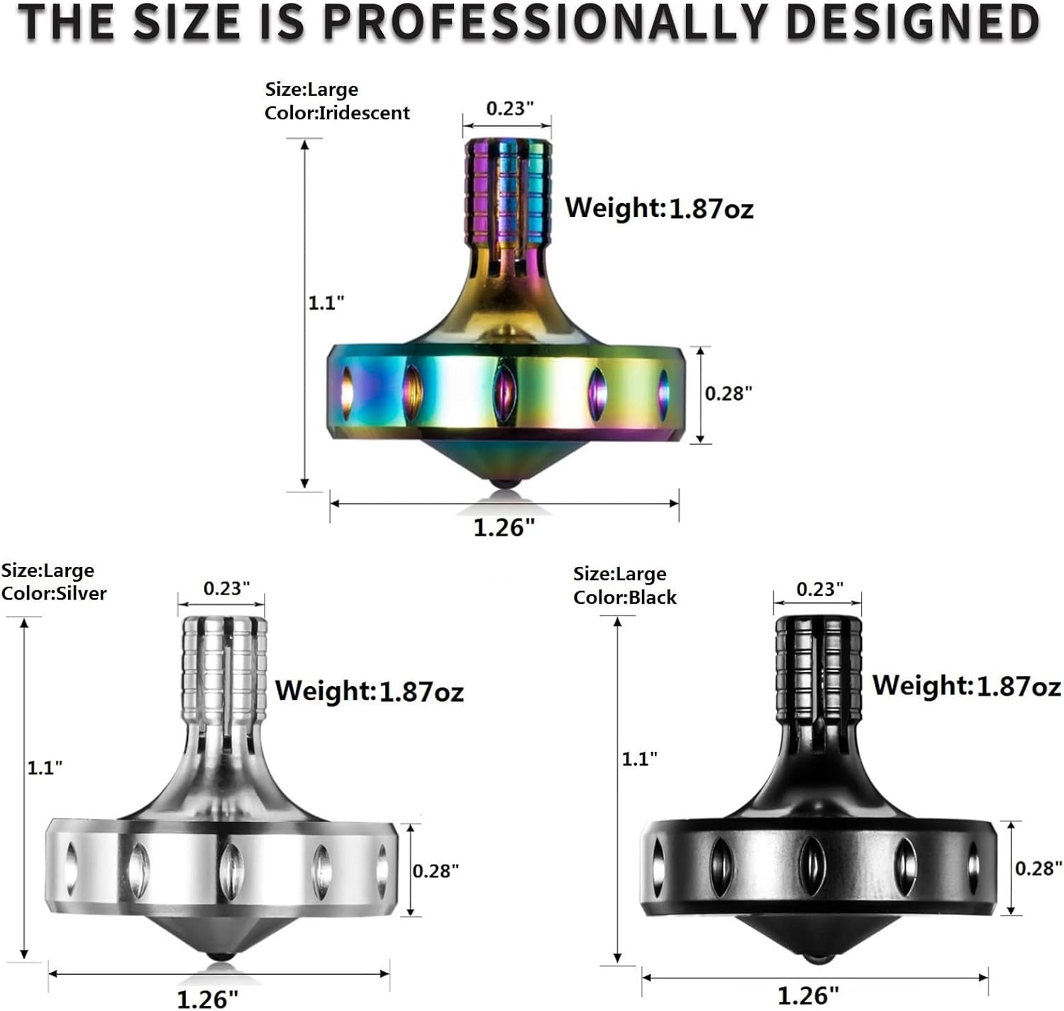 Trottola in Metallo di Precisione, Rotazione Lunga - immagine 2