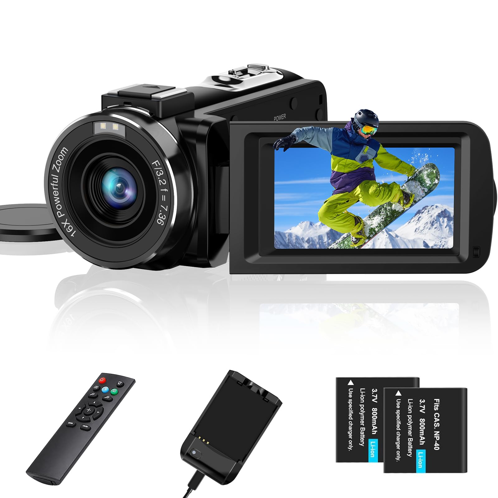 Videocamera FHD 1080P 36MP con Visione Notturna IR