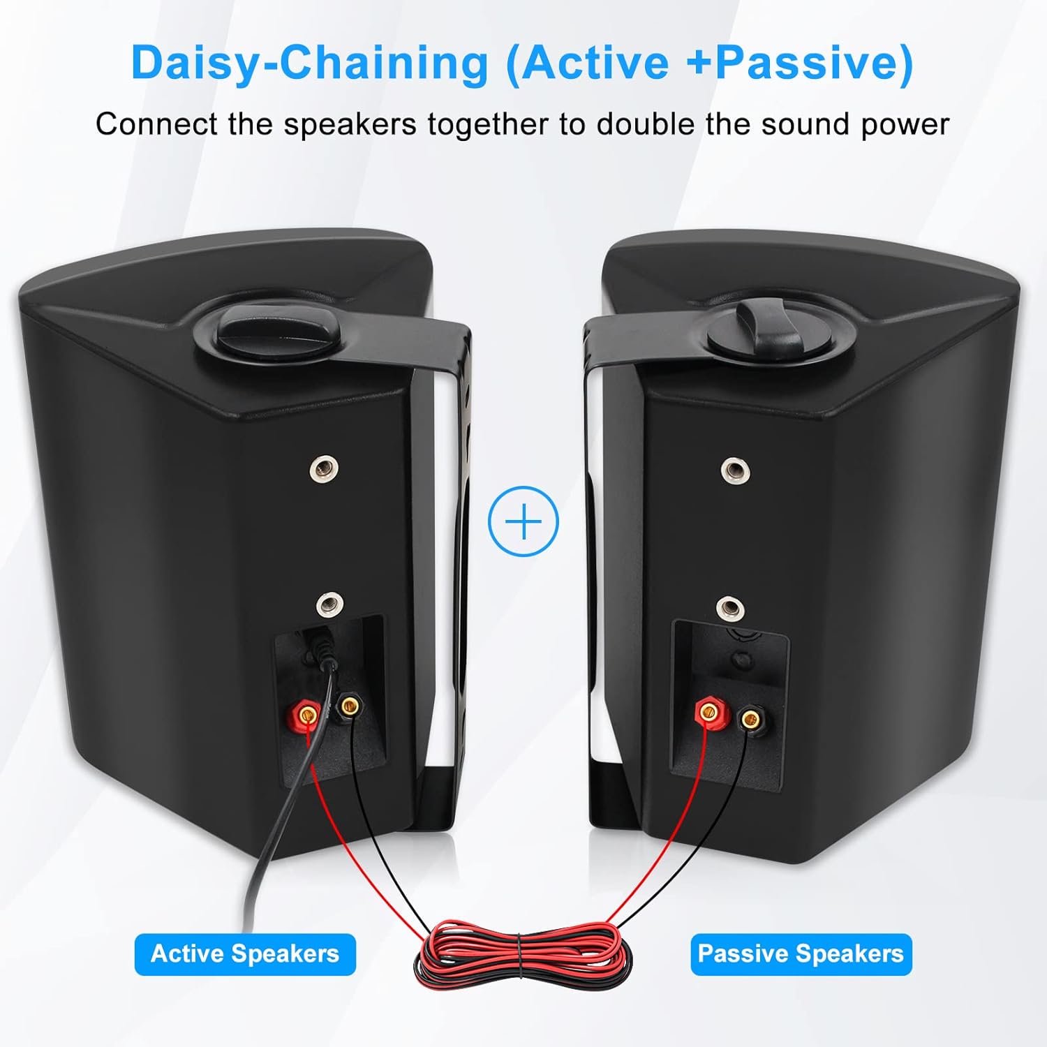 Herdio Diffusori da Esterno Bluetooth 6.5'' 400W, Nero - immagine 4