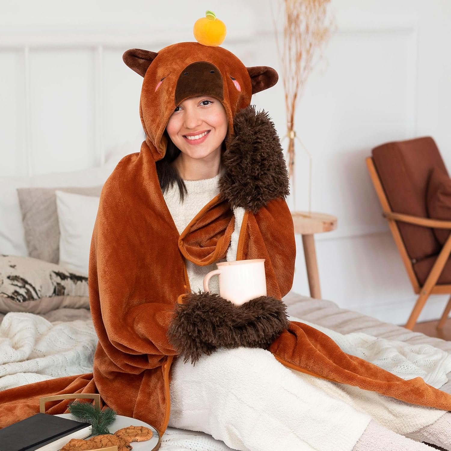 Mewaii Felpa con Cappuccio Coperta Indossabile Unisex - immagine 6