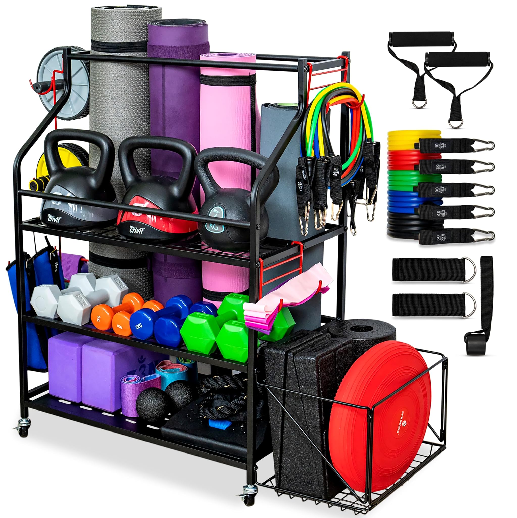 VORVIL Scaffale Organizer per Palestra a Casa