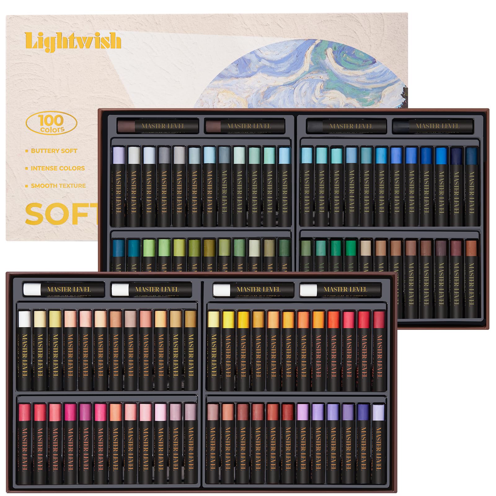 Lightwish Pastelli ad Olio Professionali - Set 104 Colori