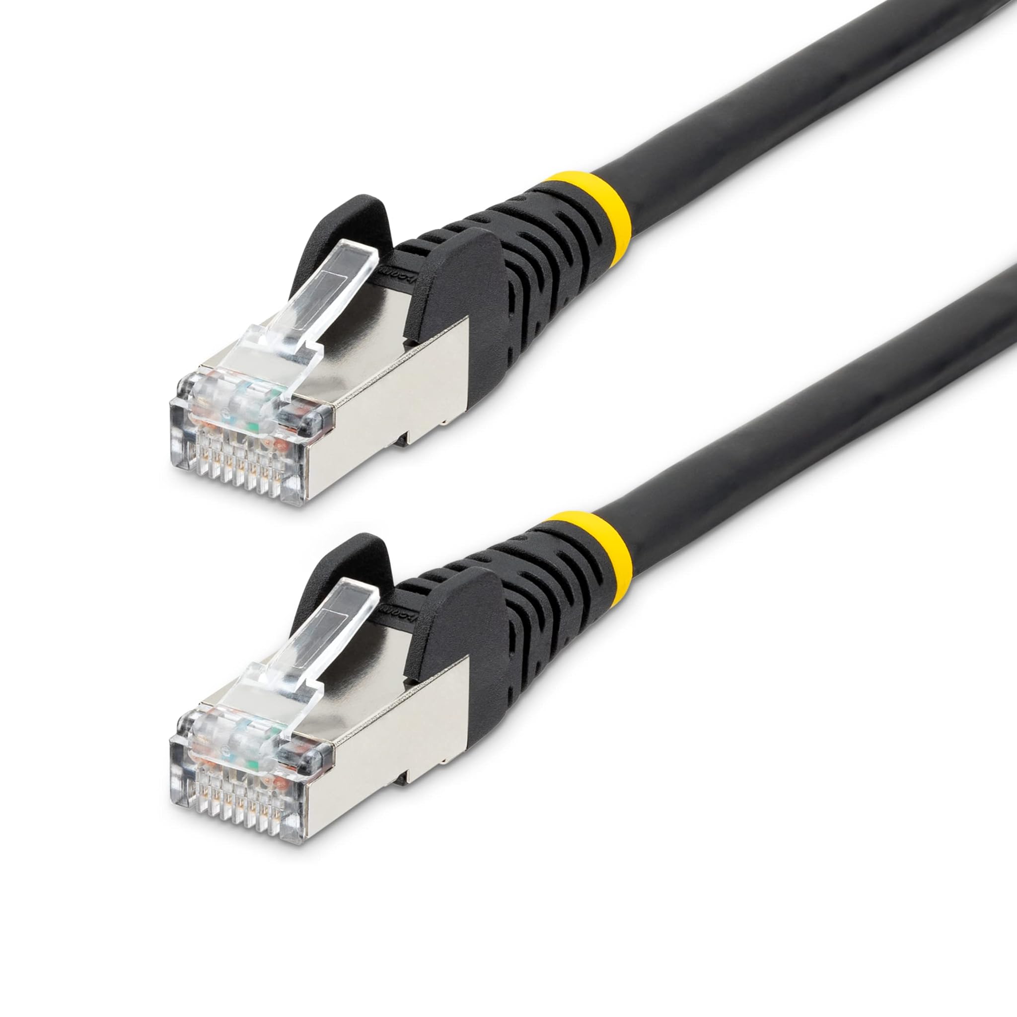 StarTech.com Cavo Ethernet CAT 6a - 50cm - Nero - Cavo di rete LAN Low Smoke Zero Halogen (LSZH) - 10GbE 500MHz 100W PoE++ - Cavo patch schermato S/FTP RJ45 antigroviglio (NLBK-50C-CAT6A-PATCH)