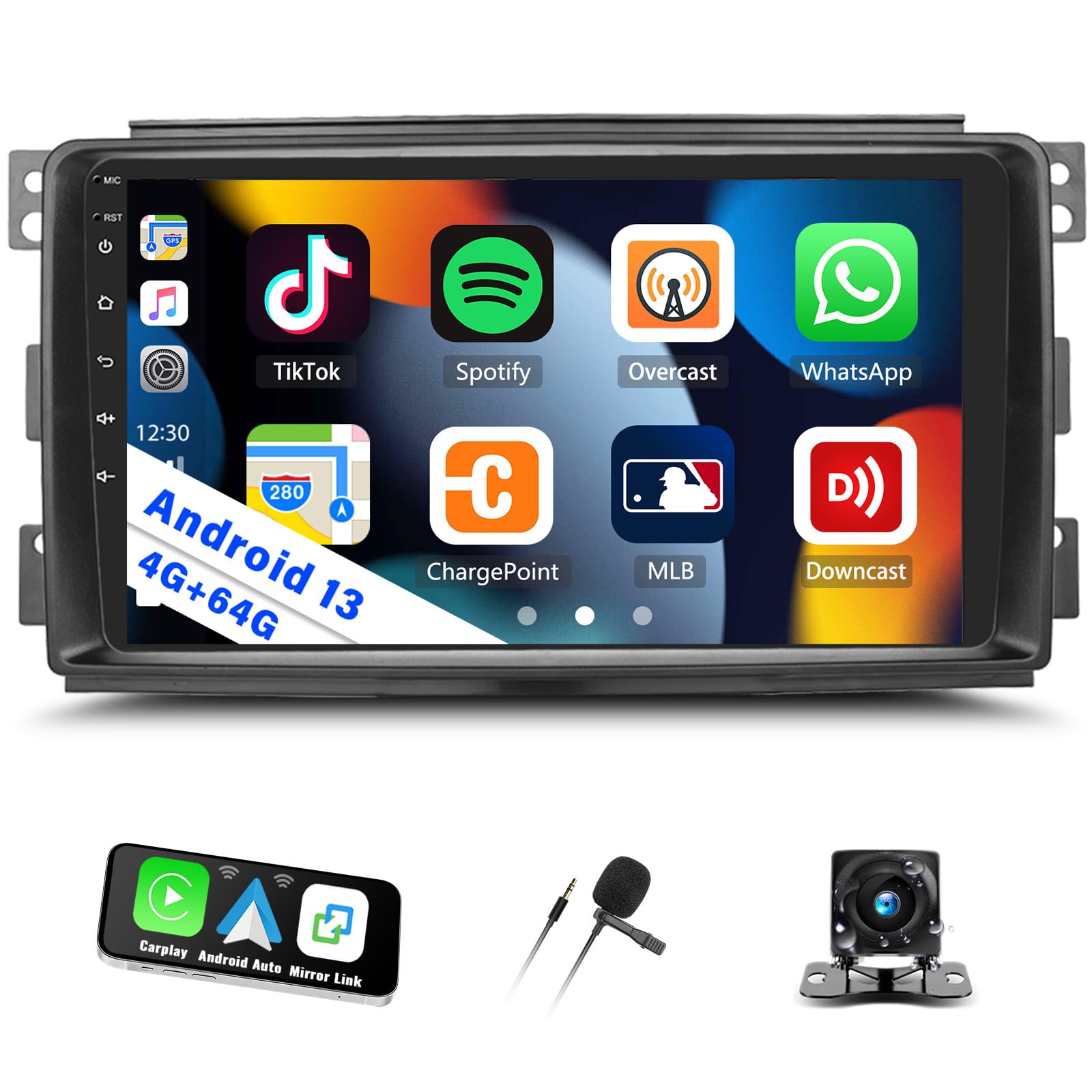 Sixtop Autoradio Bluetooth 9" per Mercedes-Benz Smart Fortwo 451 2005-2010