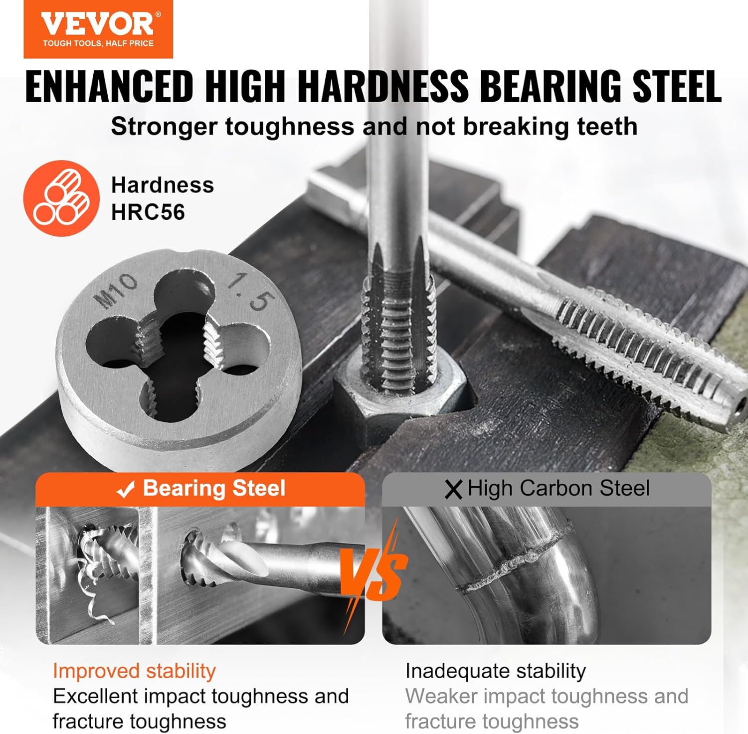 VEVOR Set Filiere e Maschi 116 Pezzi SAE - immagine 2