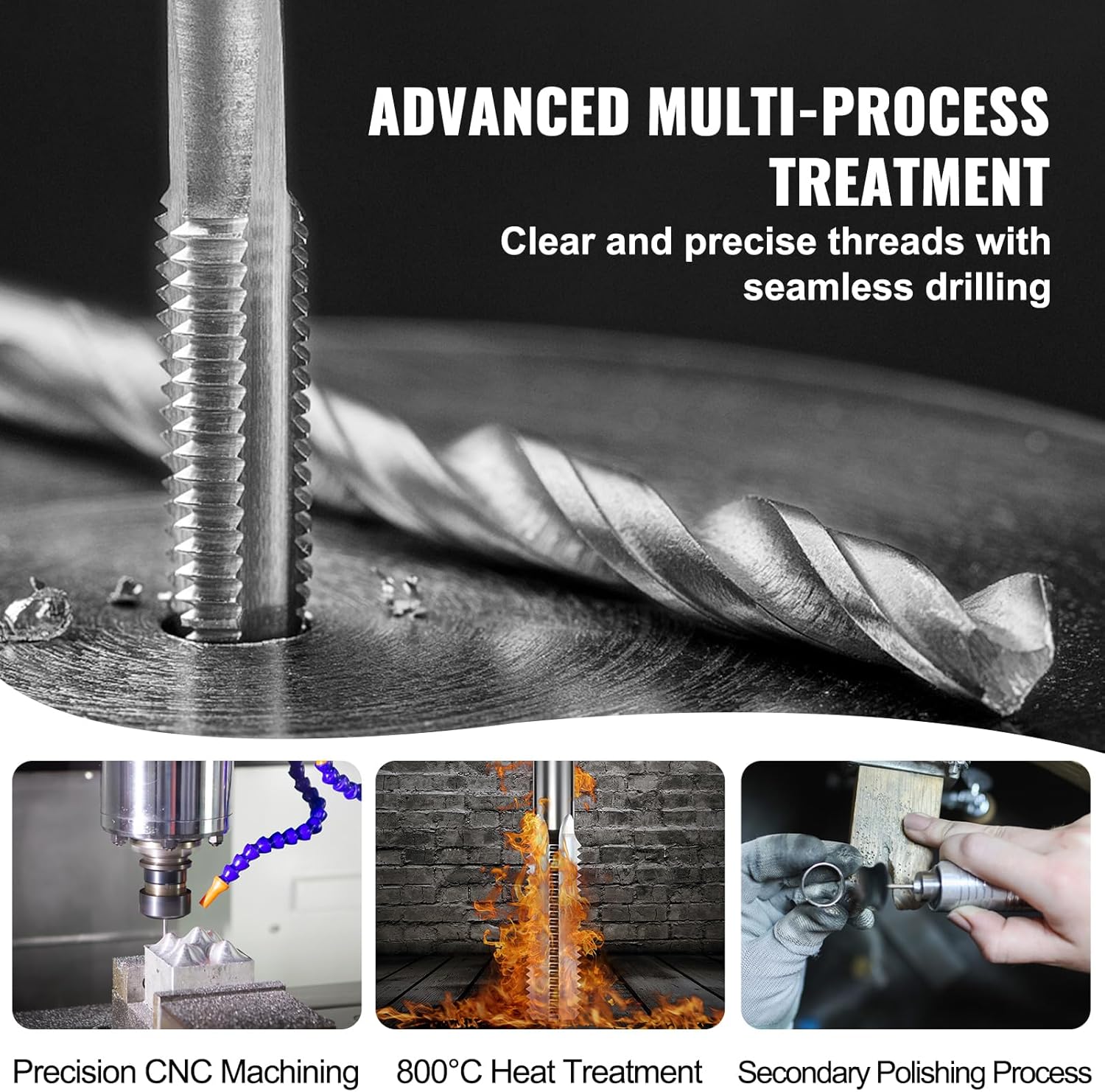 VEVOR Set Filiere e Maschi 116 Pezzi SAE - immagine 3