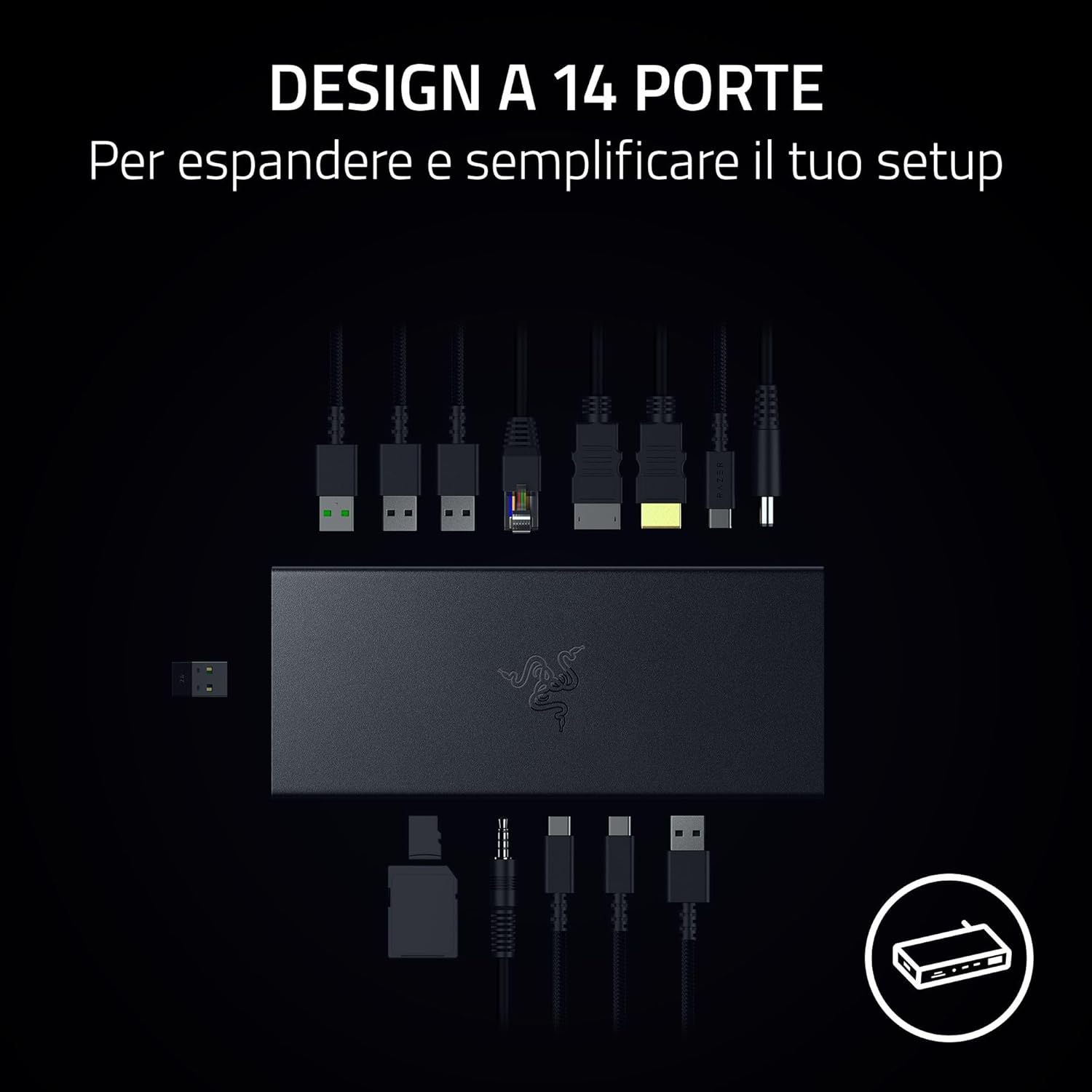 Razer USB 4 Dock - High-Speed Nero - immagine 3