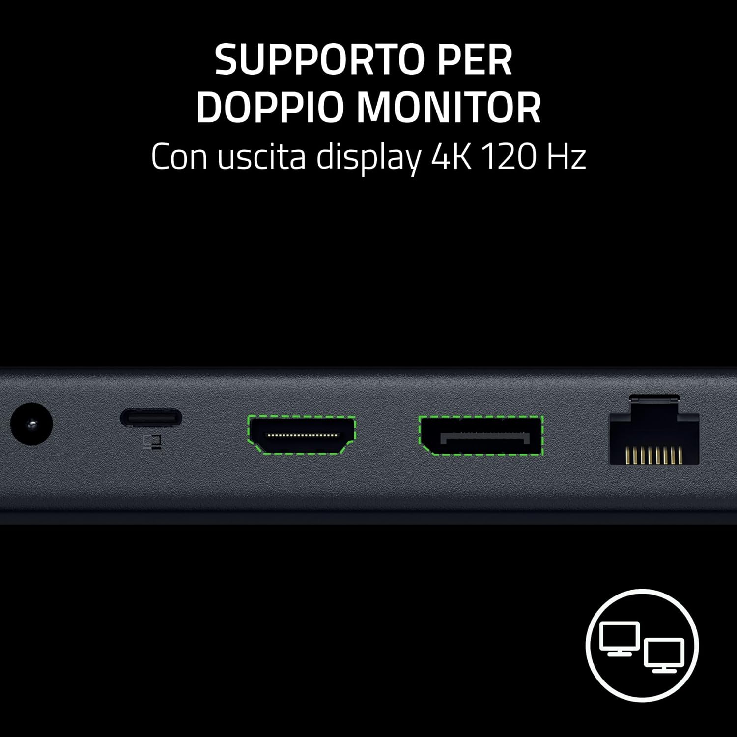 Razer USB 4 Dock - High-Speed Nero - immagine 4