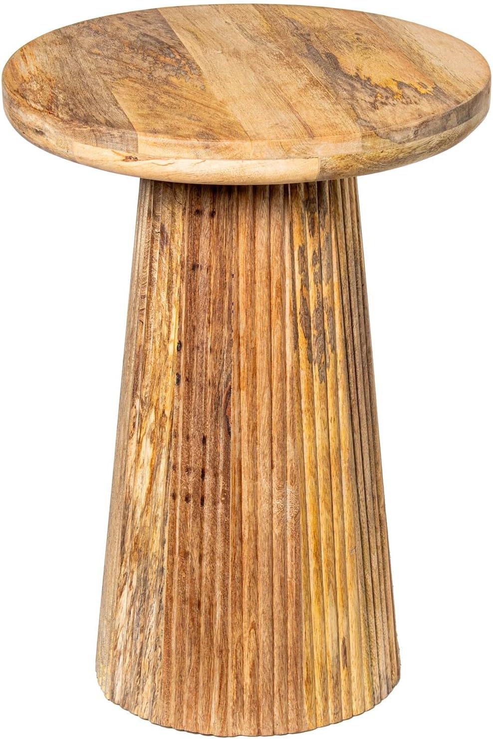 DRW Tavolino Rotondo in Legno Naturale, 40 x 40 x 55 cm, 40x40x55 cm