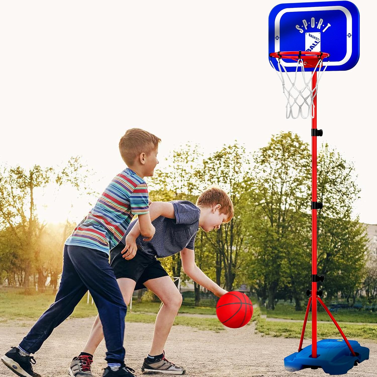 Cestino da Basket con Supporto Regolabile 110-190 cm - immagine 6