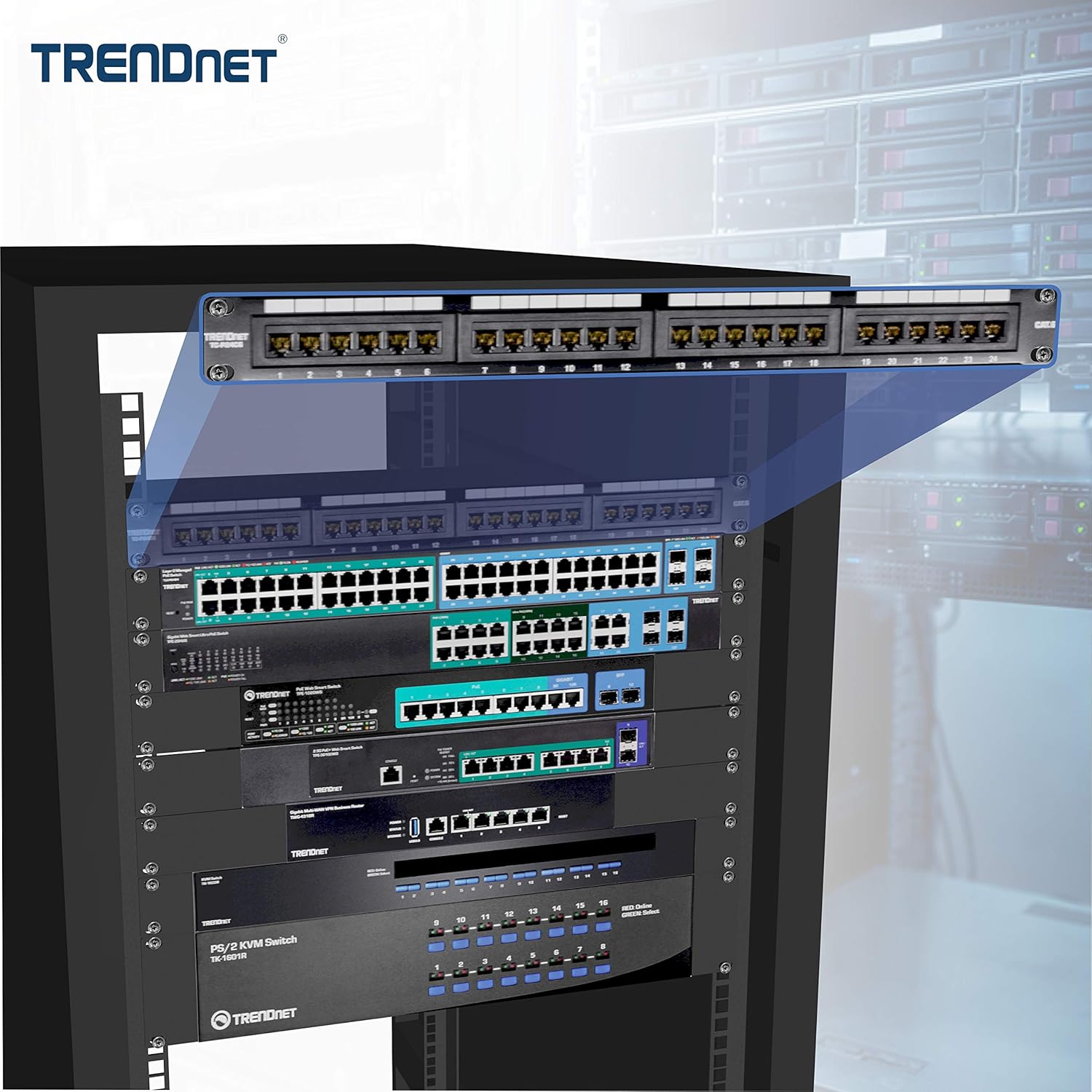TRENDnet TC-P24C6, Pannello patch non schermato 24 porte Cat6 - immagine 4
