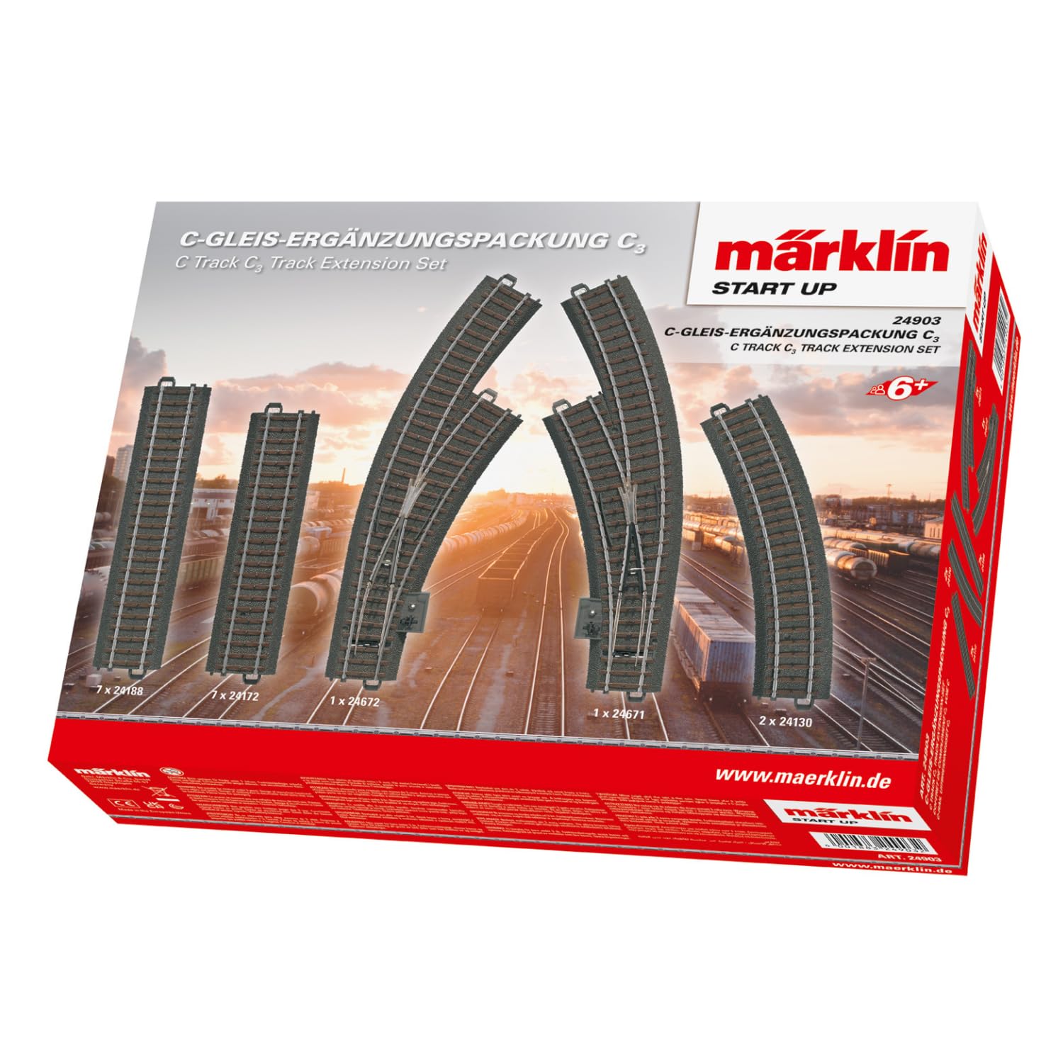 Märklin 24903 - C3- Complemento binario C, Modelli/Colori Assortiti, 1 Pezzo