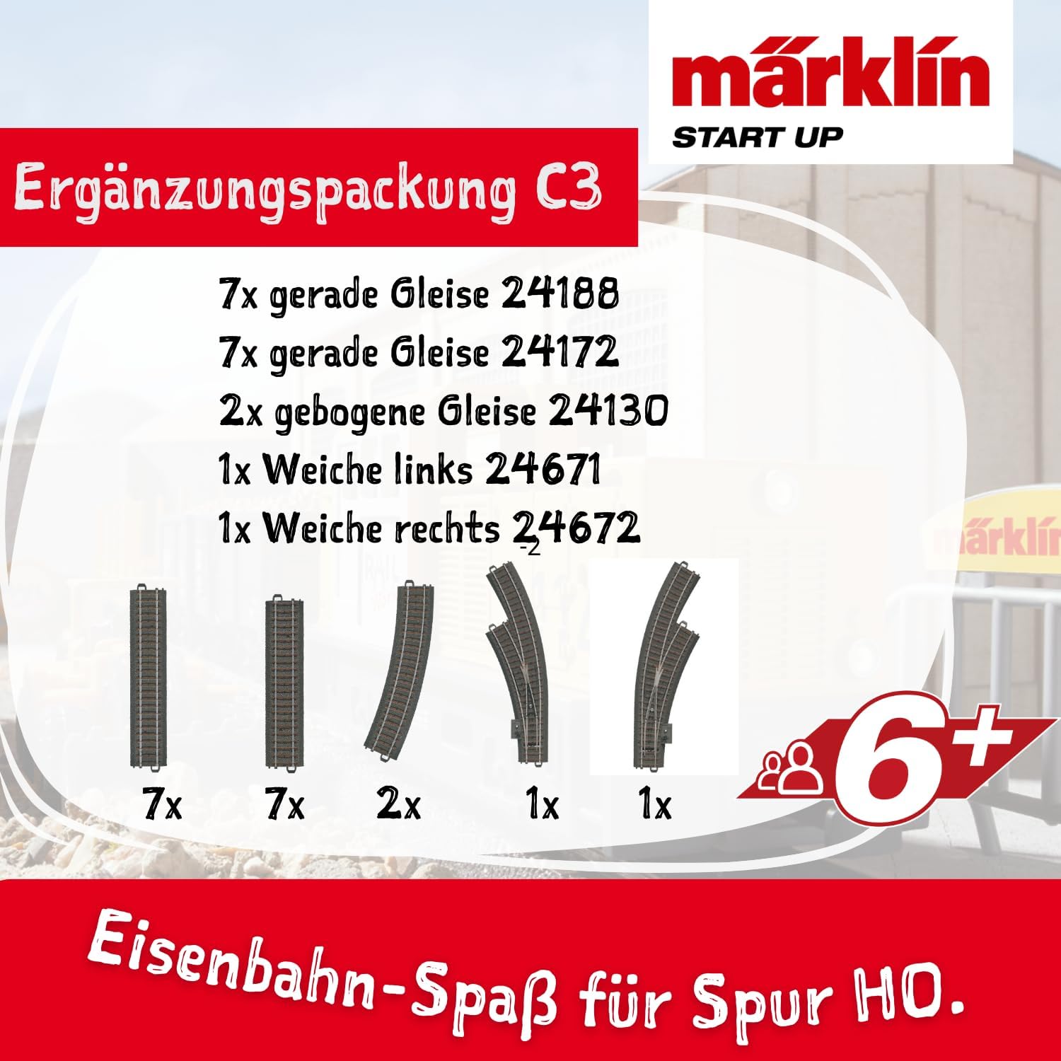 Märklin 24903 - C3- Complemento binario C, Modelli/Colori Assortiti, 1 Pezzo - immagine 2