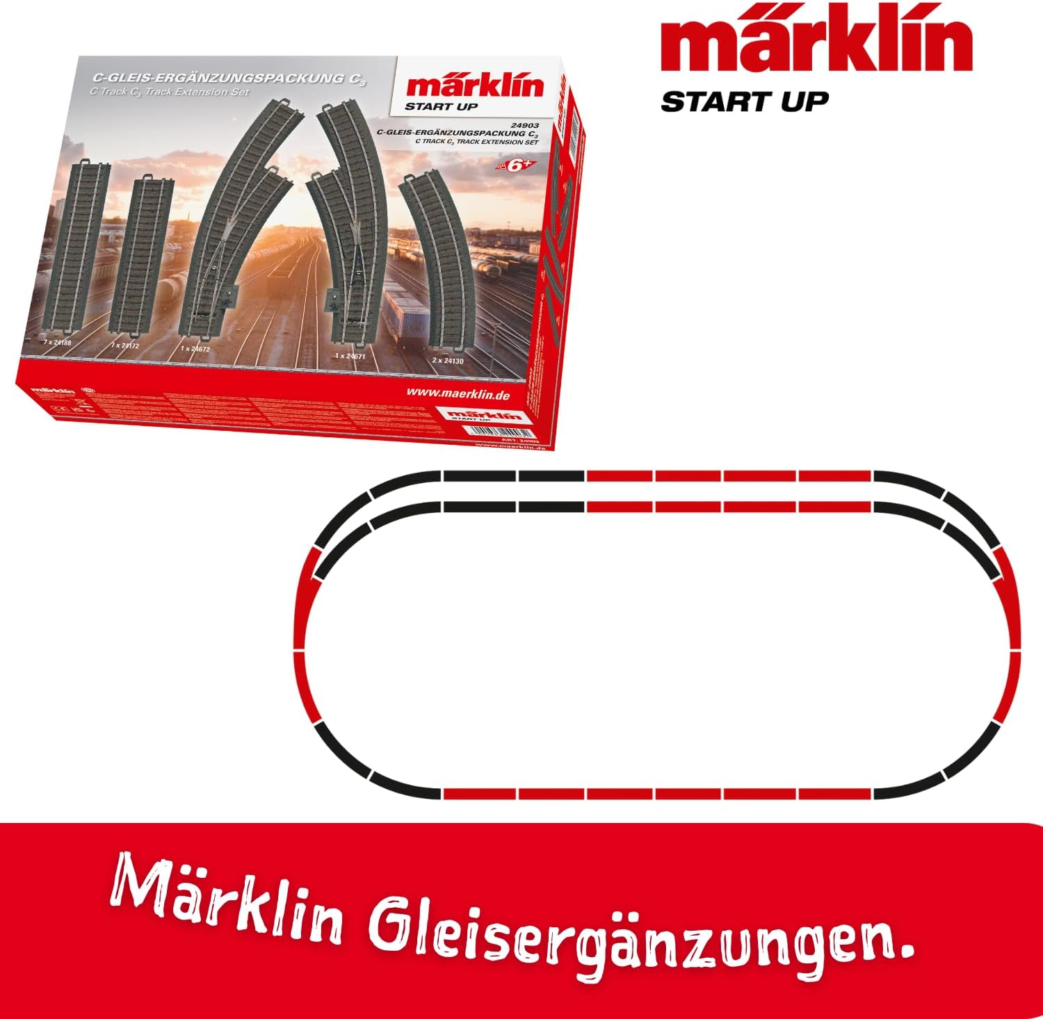 Märklin 24903 - C3- Complemento binario C, Modelli/Colori Assortiti, 1 Pezzo - immagine 3