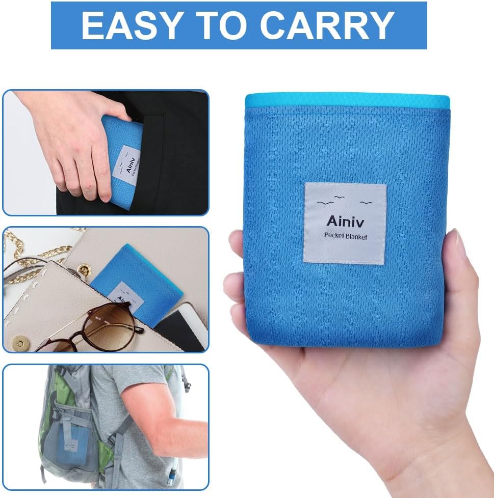 Ainiv Mini Coperta da Picnic Tascabile 140x180 cm - immagine 5