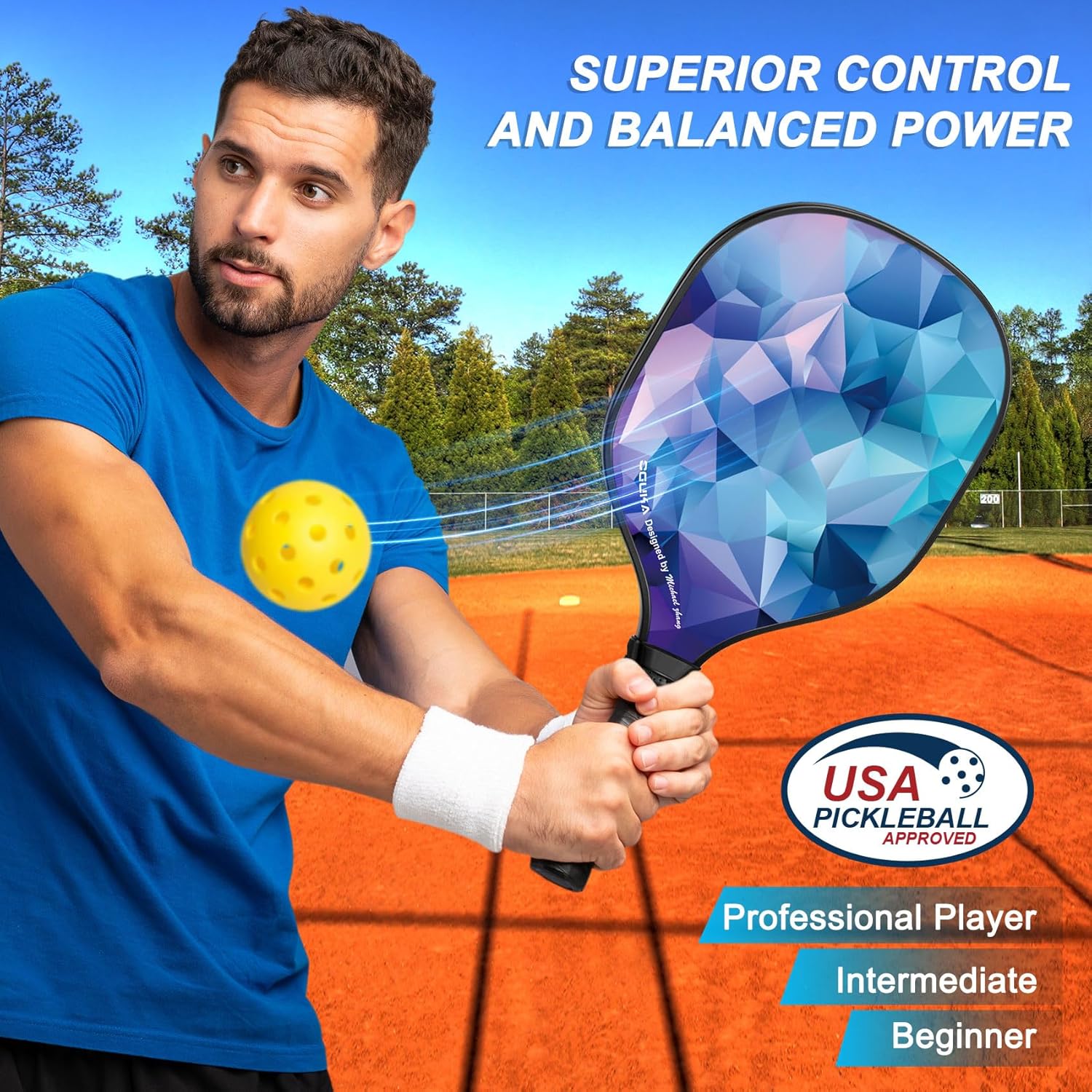 Oguka Set 4 Racchette da Pickleball Leggere USAPA - immagine 2