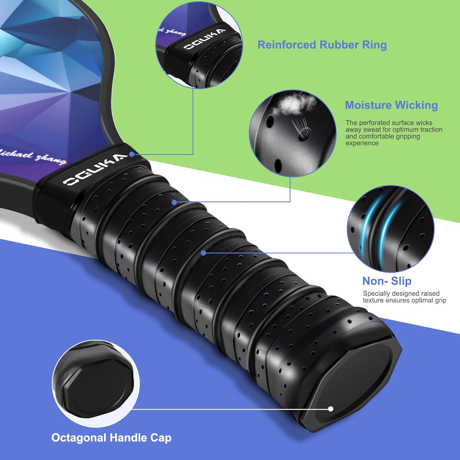 Oguka Set 4 Racchette da Pickleball Leggere USAPA - immagine 3