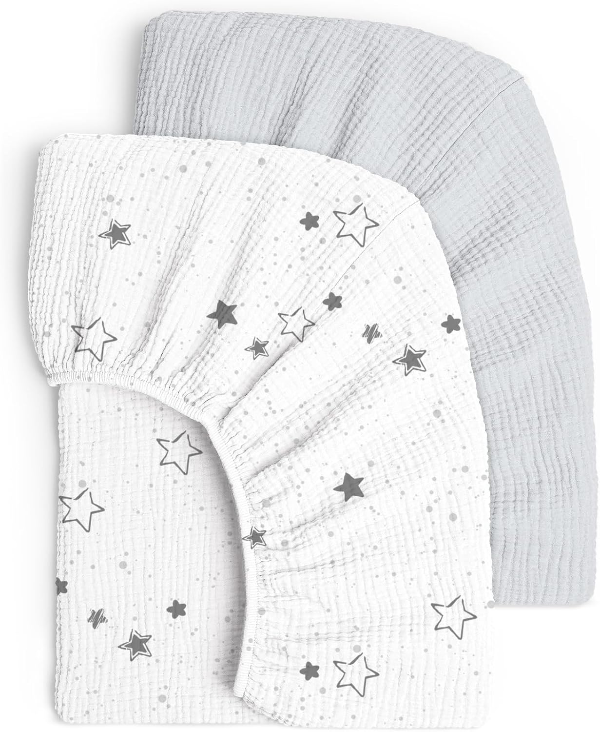 lulumoon Set 2 Lenzuola con Angoli Elasticizzati Mussola - immagine 1