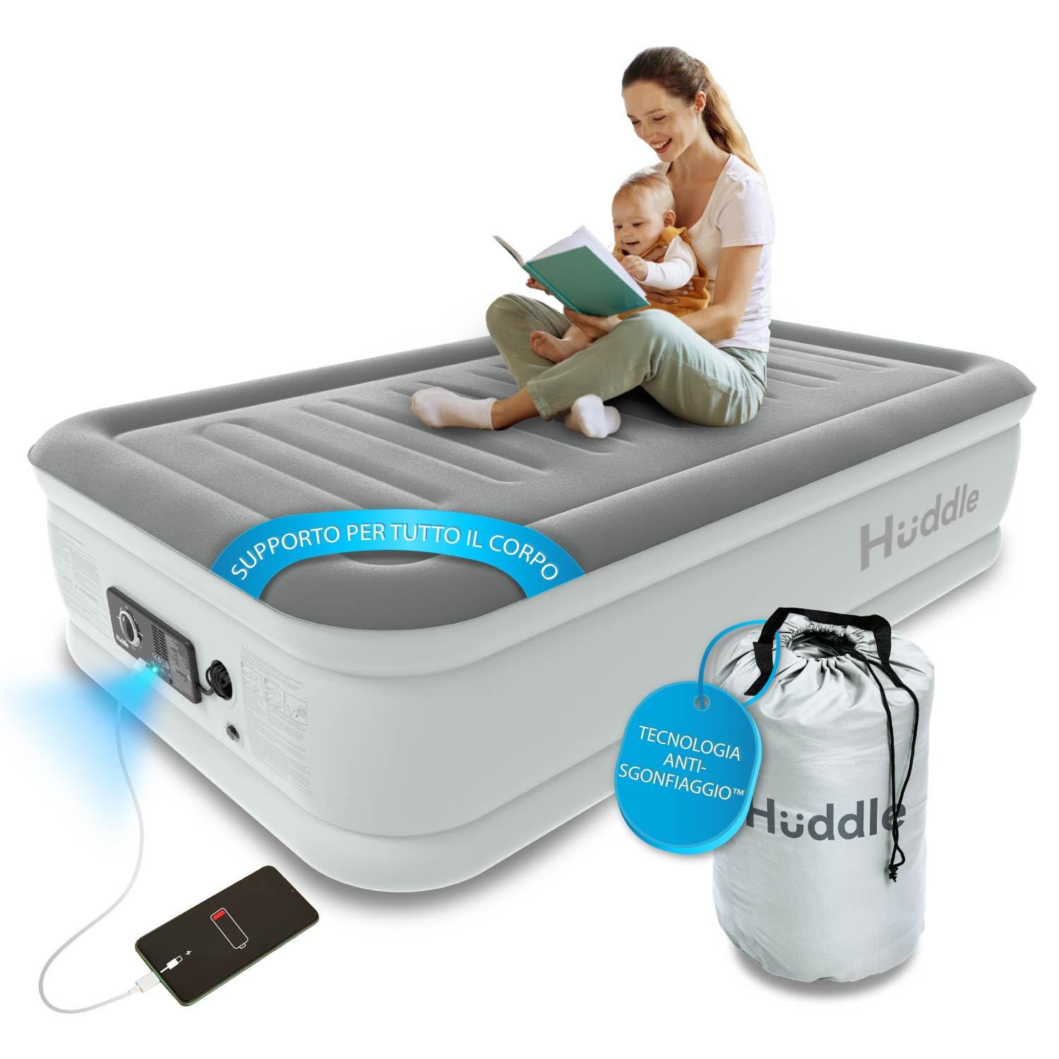 Huddle® Luxury - Letto Singolo ad Aria SlumberGuard™