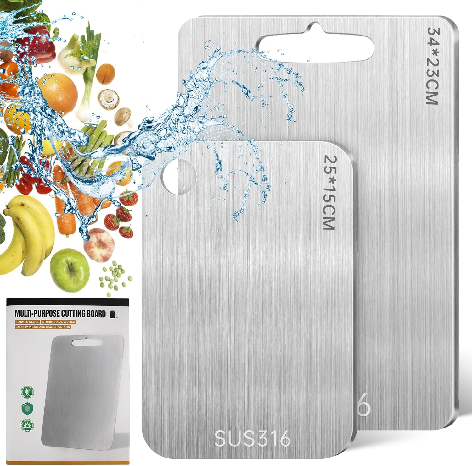 2 Taglieri in Acciaio Inossidabile 316 - immagine 1