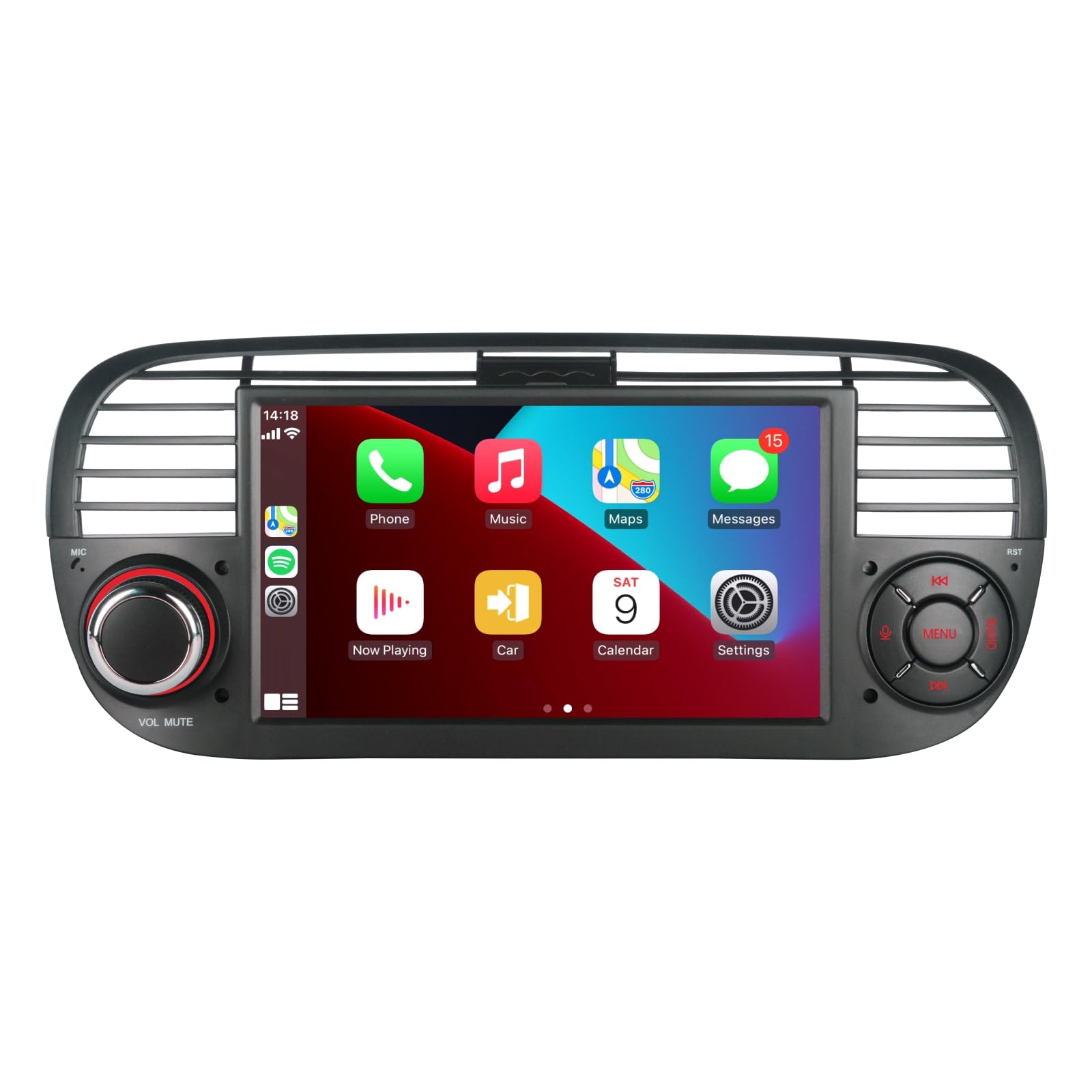 Aphrfamma Autoradio CarPlay/Android Auto per Fiat 500