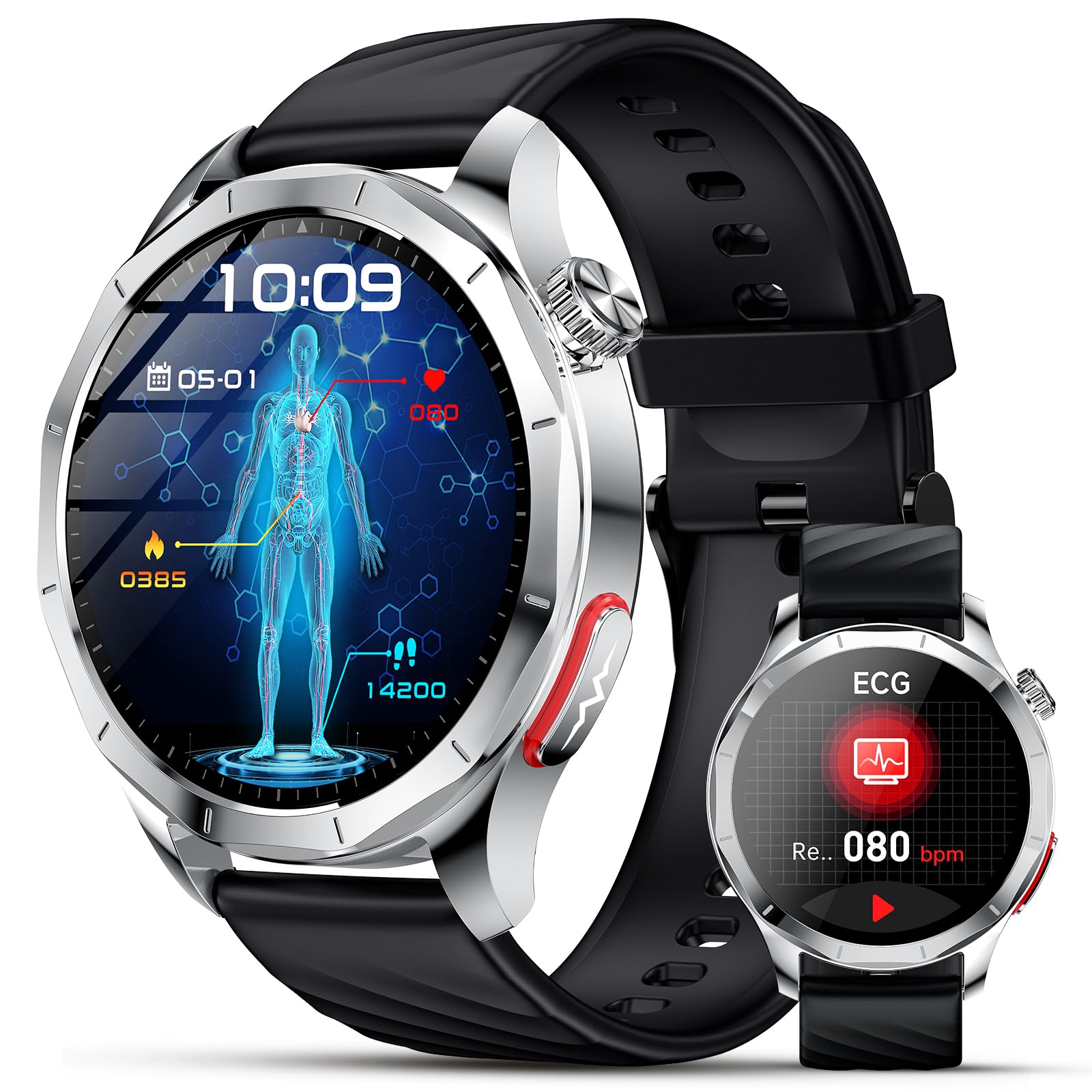 Smartwatch AMOLED 1,43" con ECG/HRV/Pressione Sanguigna