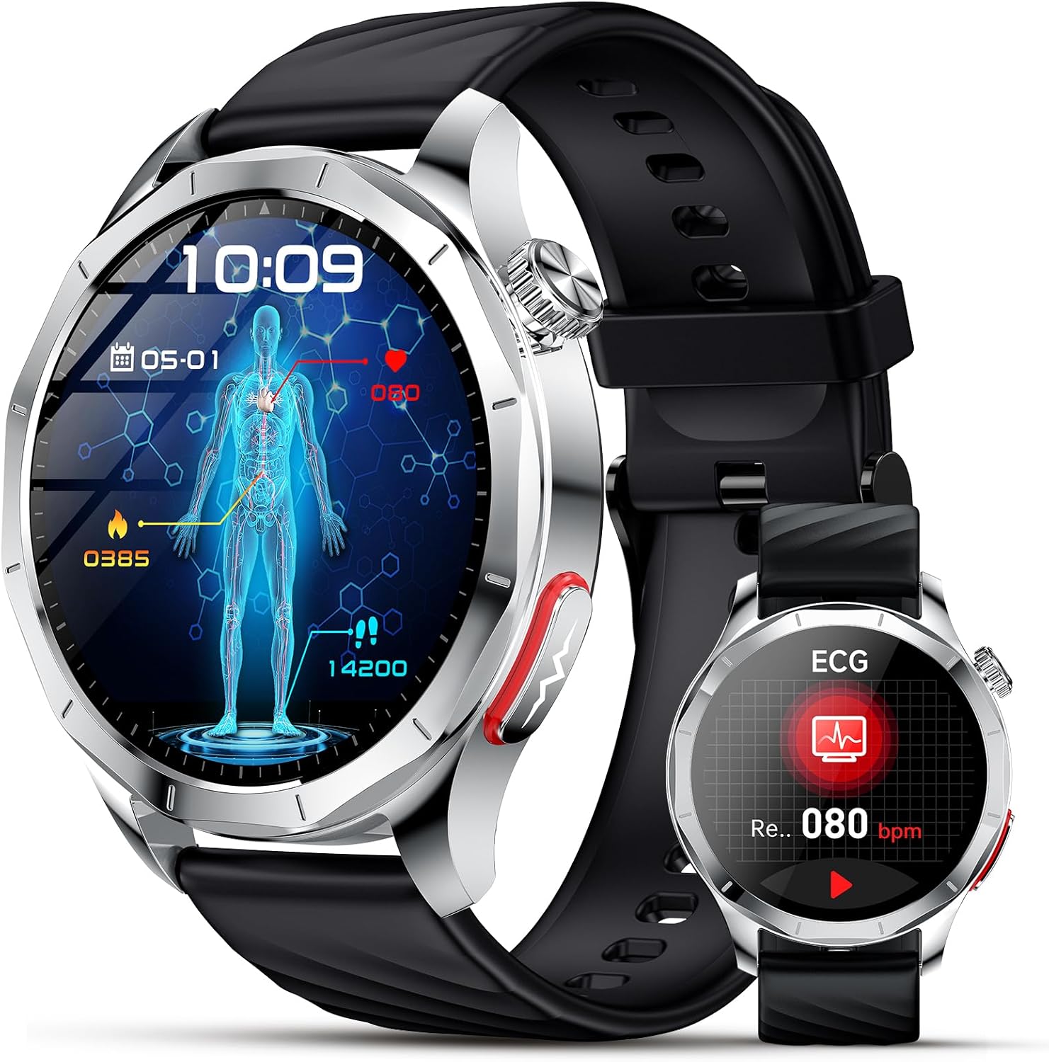 Smartwatch AMOLED 1,43" con ECG/HRV/Pressione Sanguigna - immagine 1
