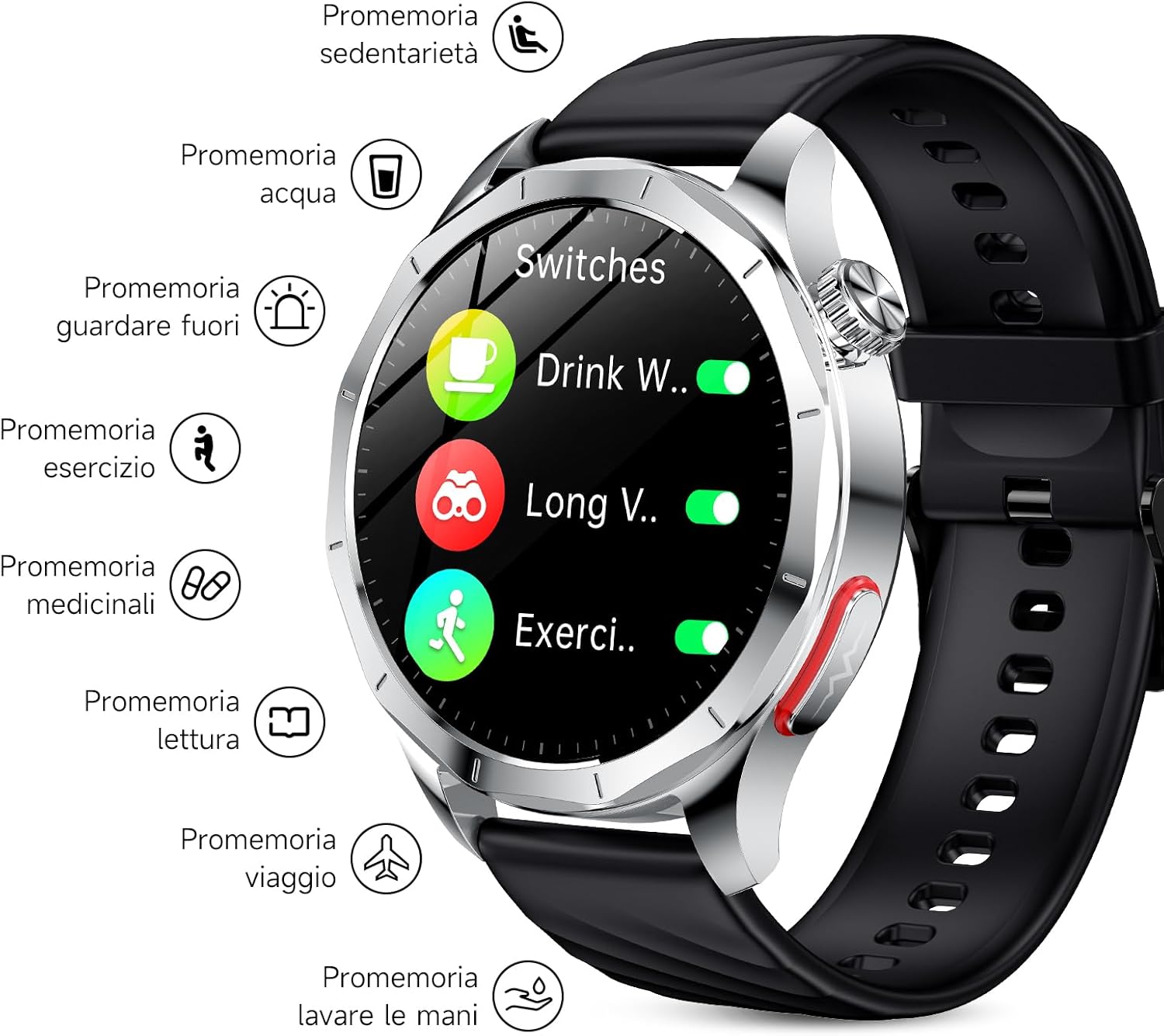 Smartwatch AMOLED 1,43" con ECG/HRV/Pressione Sanguigna - immagine 7