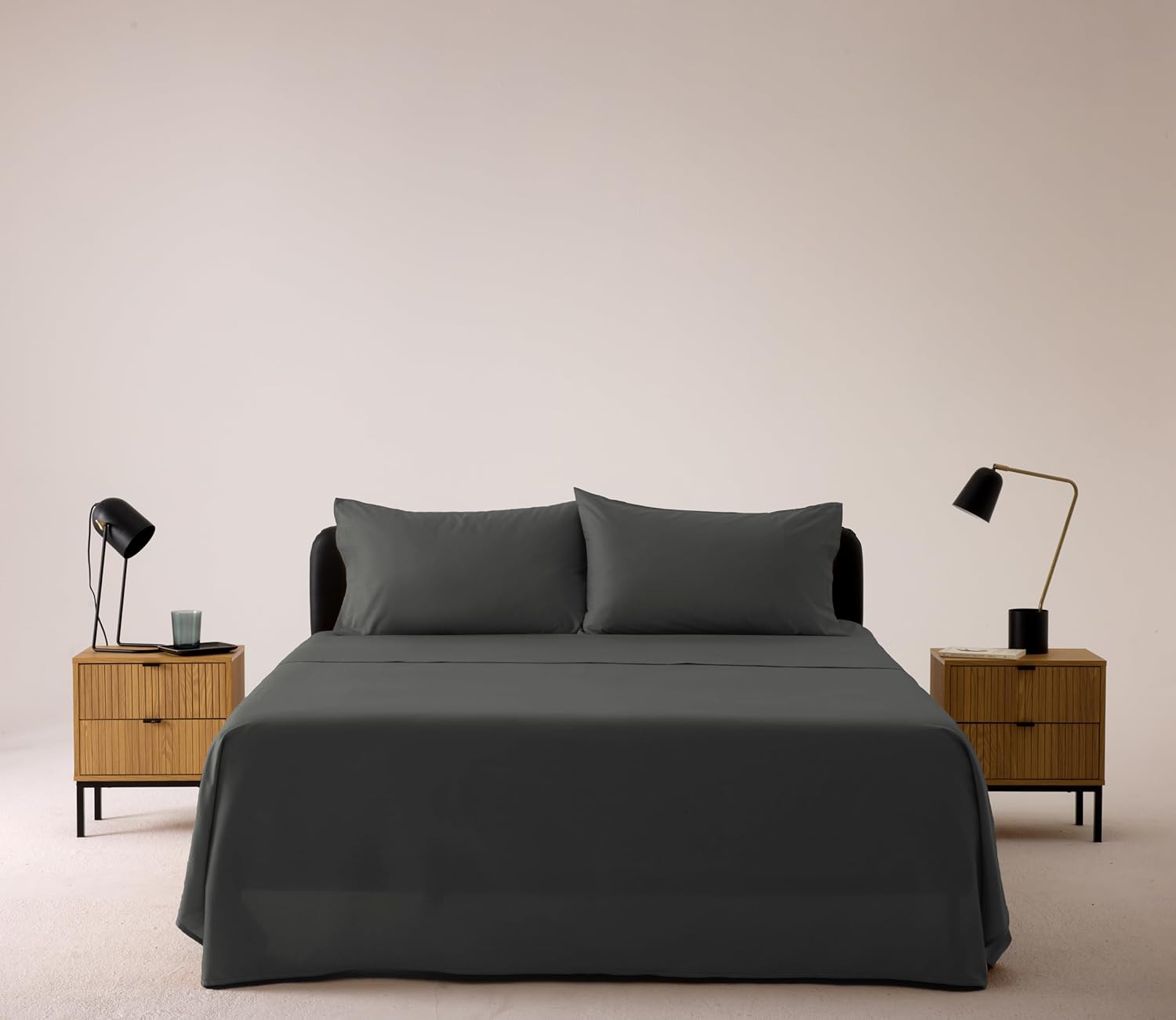 Bassetti Completo Letto Matrimoniale 100% Cotone, Grigio - immagine 2