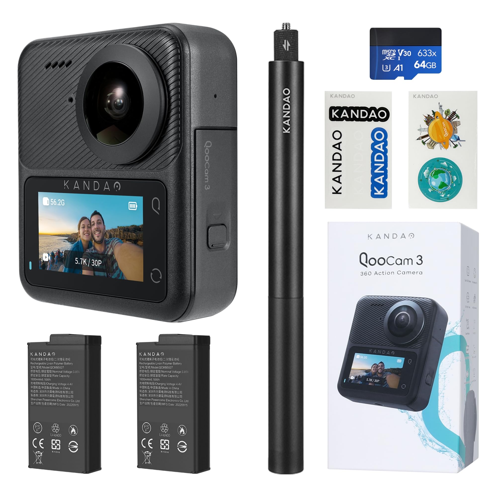 Kandao QooCam 3 Action Camera - Combo Viaggio