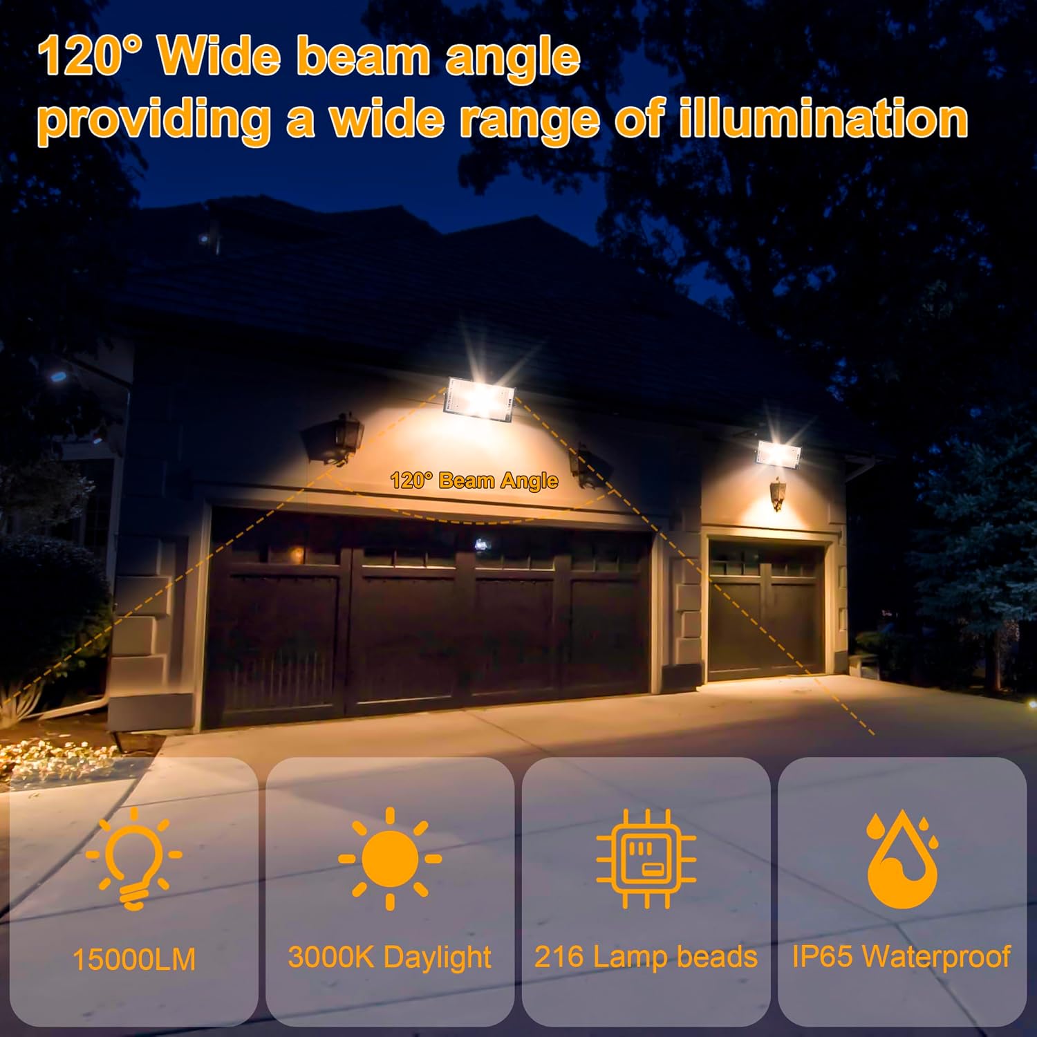 CREATESTAR Faretto LED da Esterno 150W 2 Pezzi - immagine 2