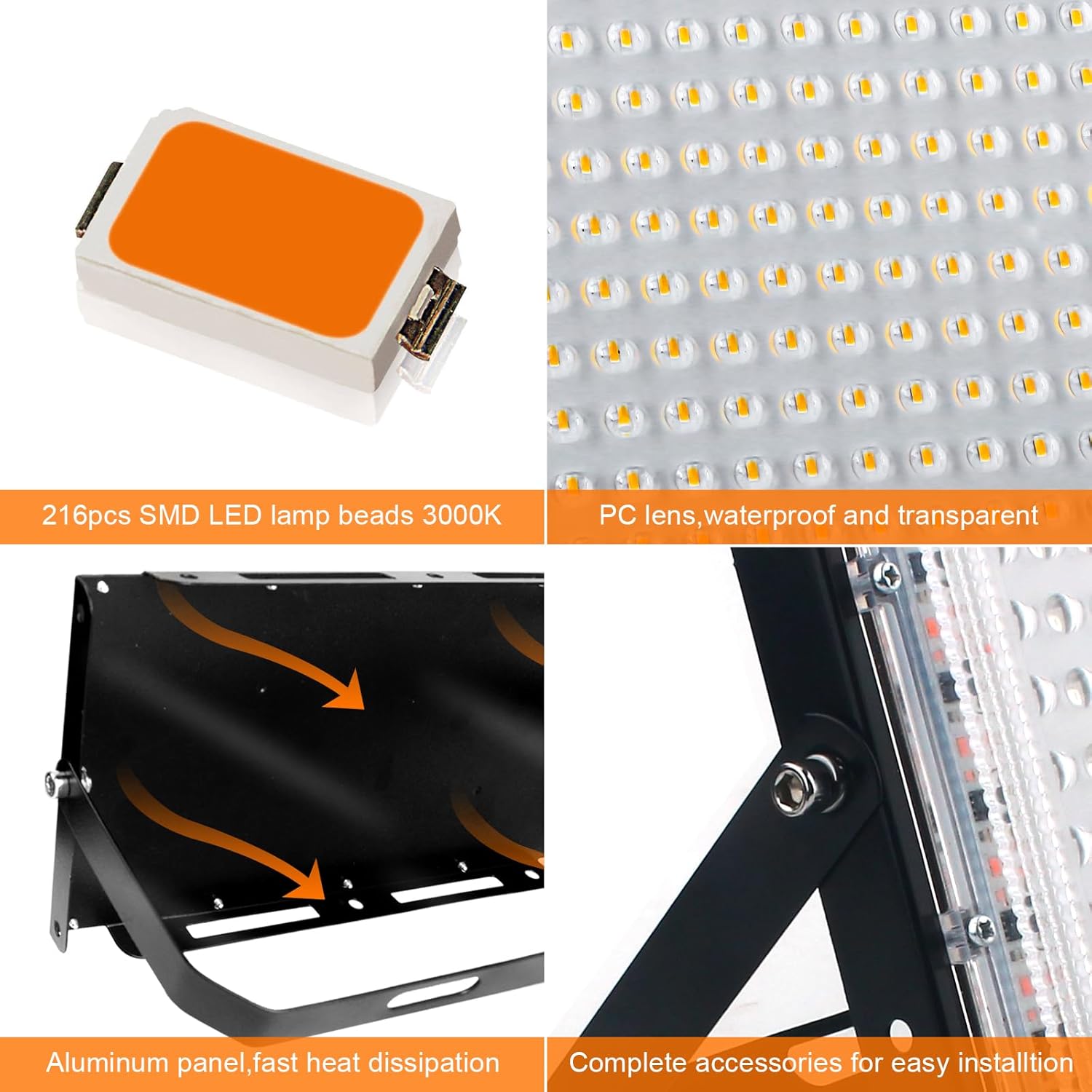 CREATESTAR Faretto LED da Esterno 150W 2 Pezzi - immagine 3