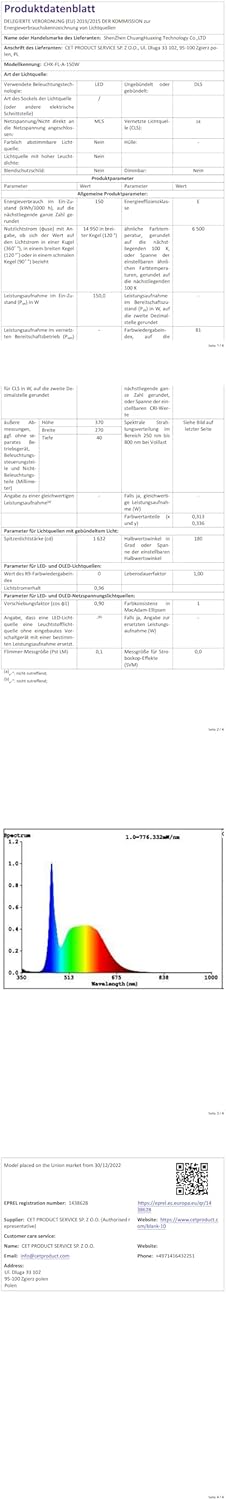 CREATESTAR Faretto LED da Esterno 150W 2 Pezzi - immagine 8