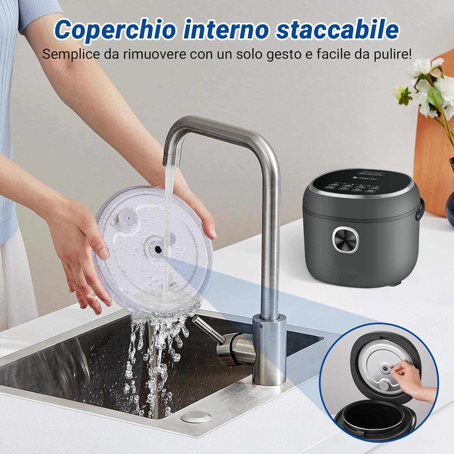 Mini Cuociriso Multifunzionale 2L 400W - immagine 4