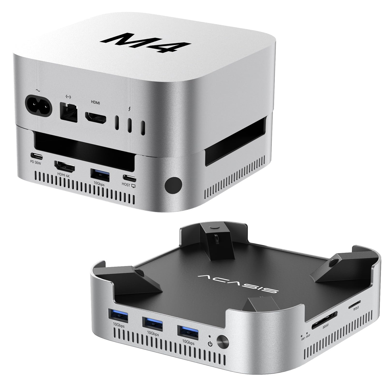 Acasis Mac mini M4 Dock & Stand con Dual-Bay NVMe SSD