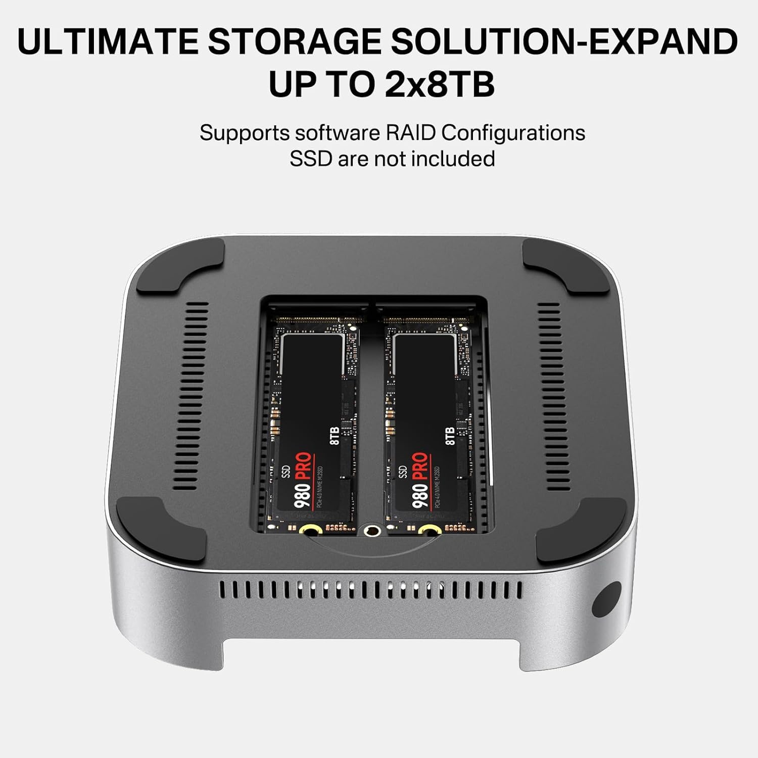 Acasis Mac mini M4 Dock & Stand con Dual-Bay NVMe SSD - immagine 5