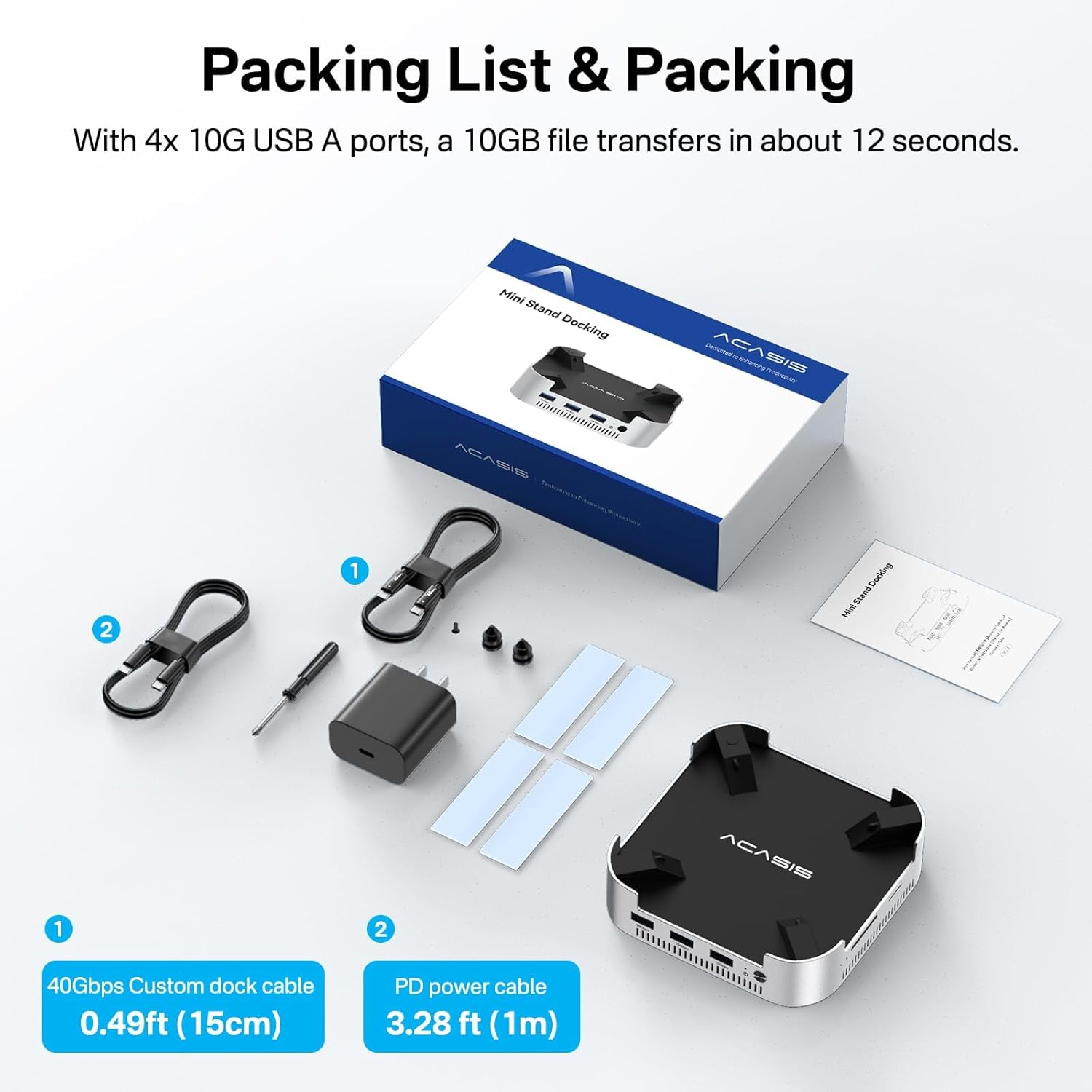 Acasis Mac mini M4 Dock & Stand con Dual-Bay NVMe SSD - immagine 8