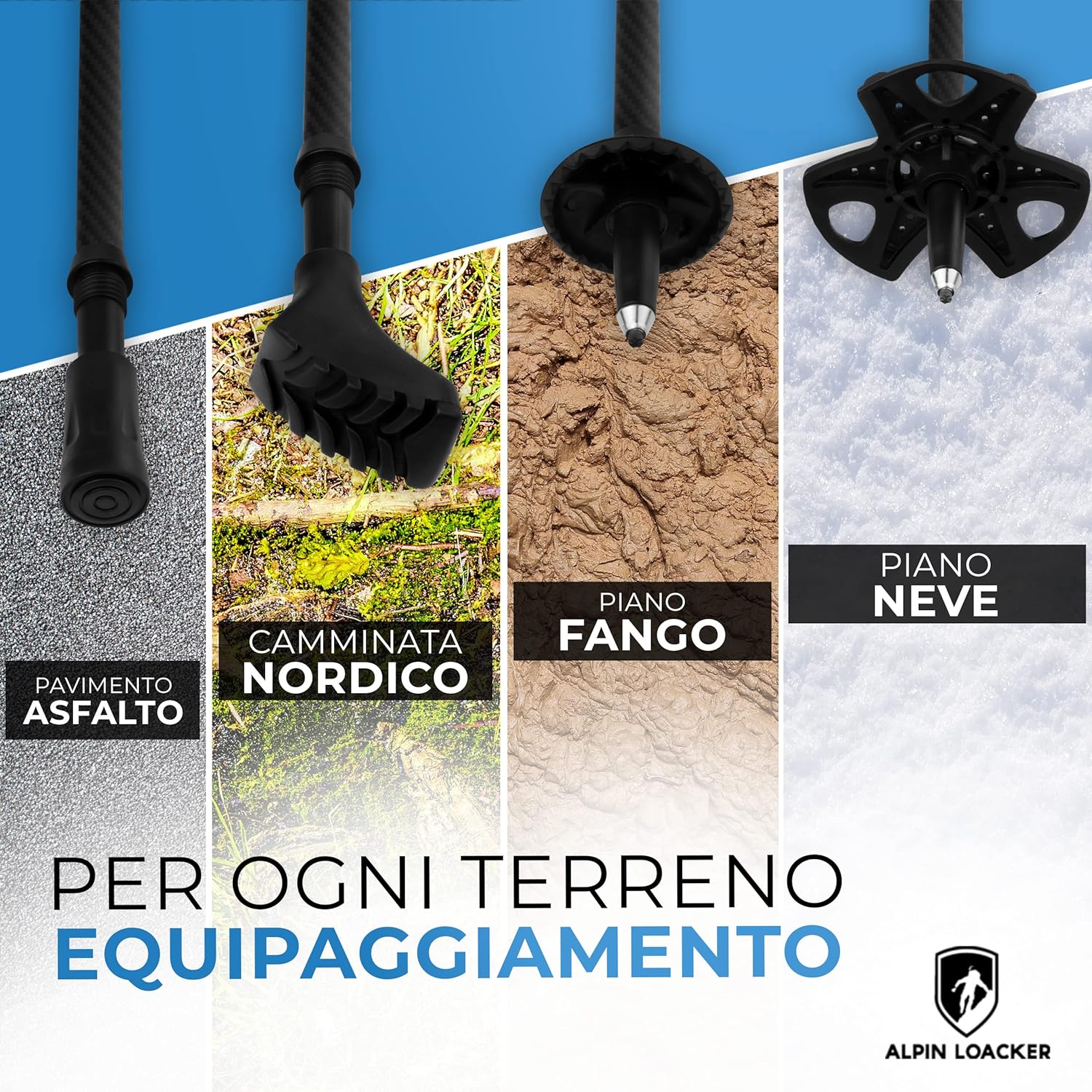 Alpin Loacker Bastoncini Trekking in Carbonio o Alluminio - immagine 5