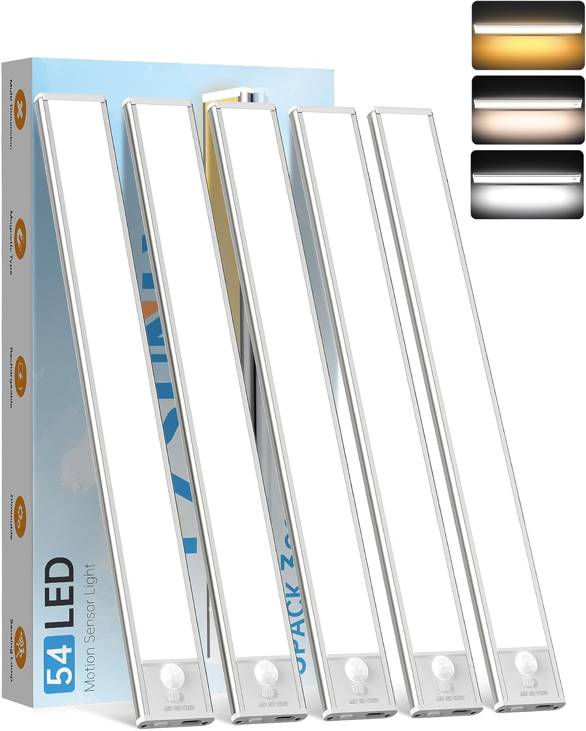 Pzsunly Luci LED Sottopensile Cucina 5 Pezzi 30cm - immagine 1