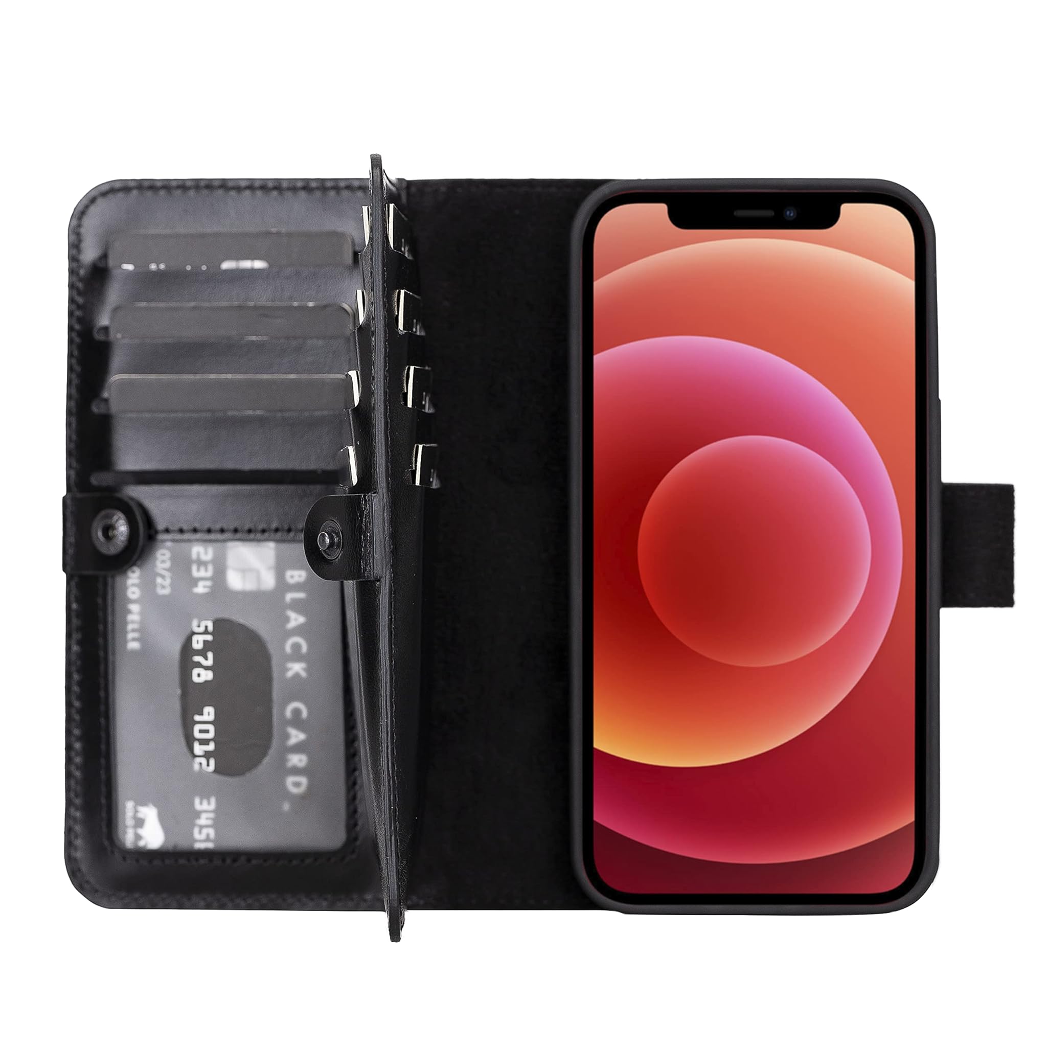 Solo Pelle Custodia iPhone 13 Pro Max 6.7" Harvard Double, Nero