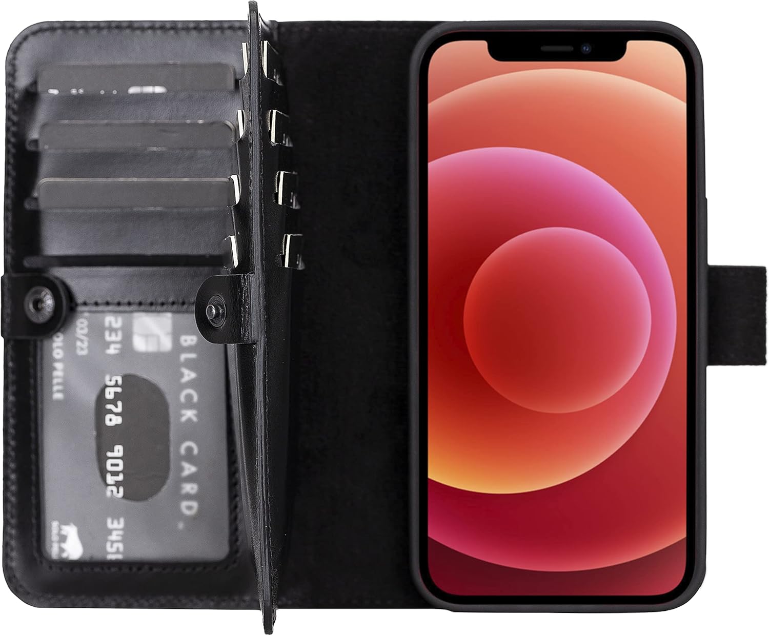 Solo Pelle Custodia iPhone 13 Pro Max 6.7" Harvard Double, Nero - immagine 1