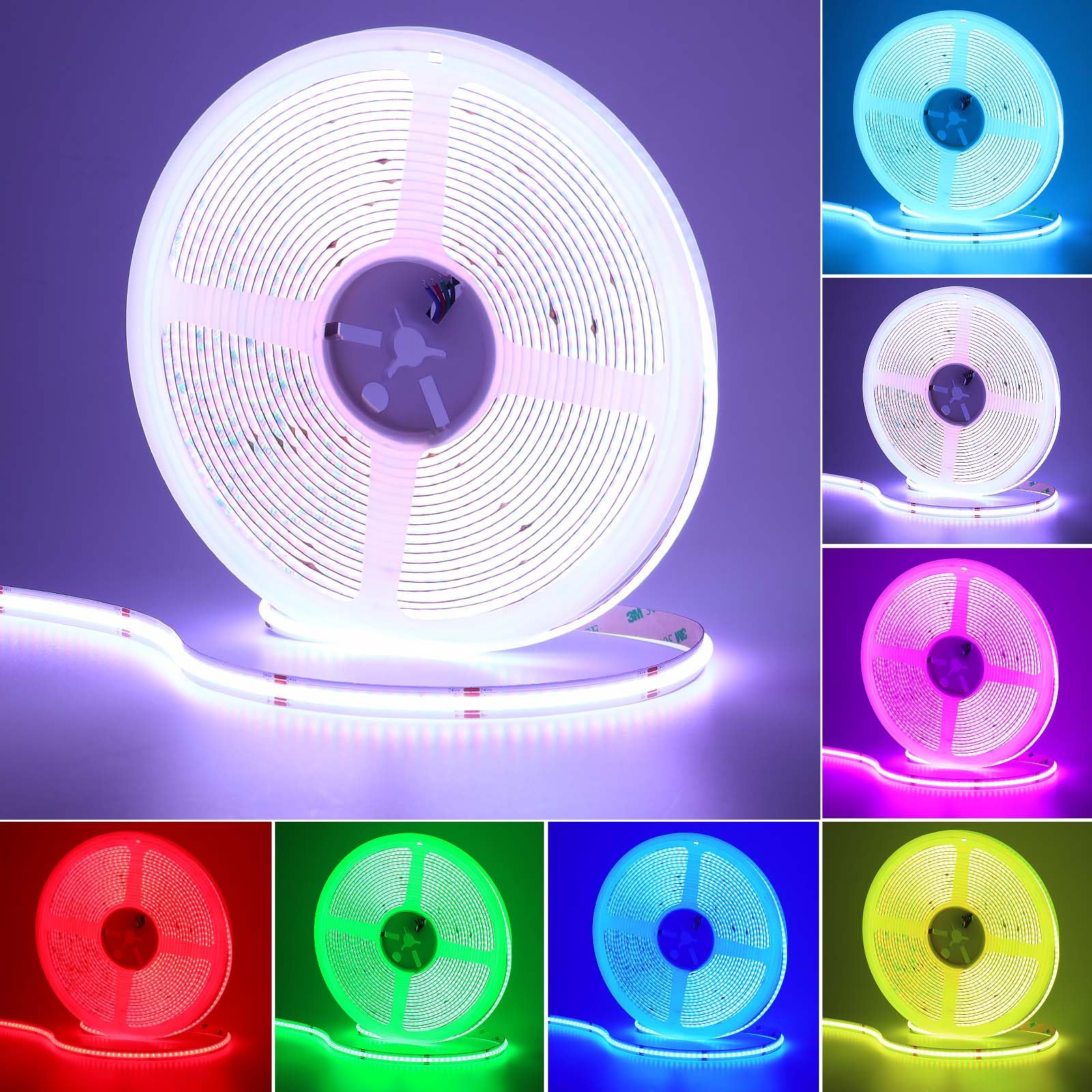 Goming Striscia LED COB RGB 10M 24V Flessibile