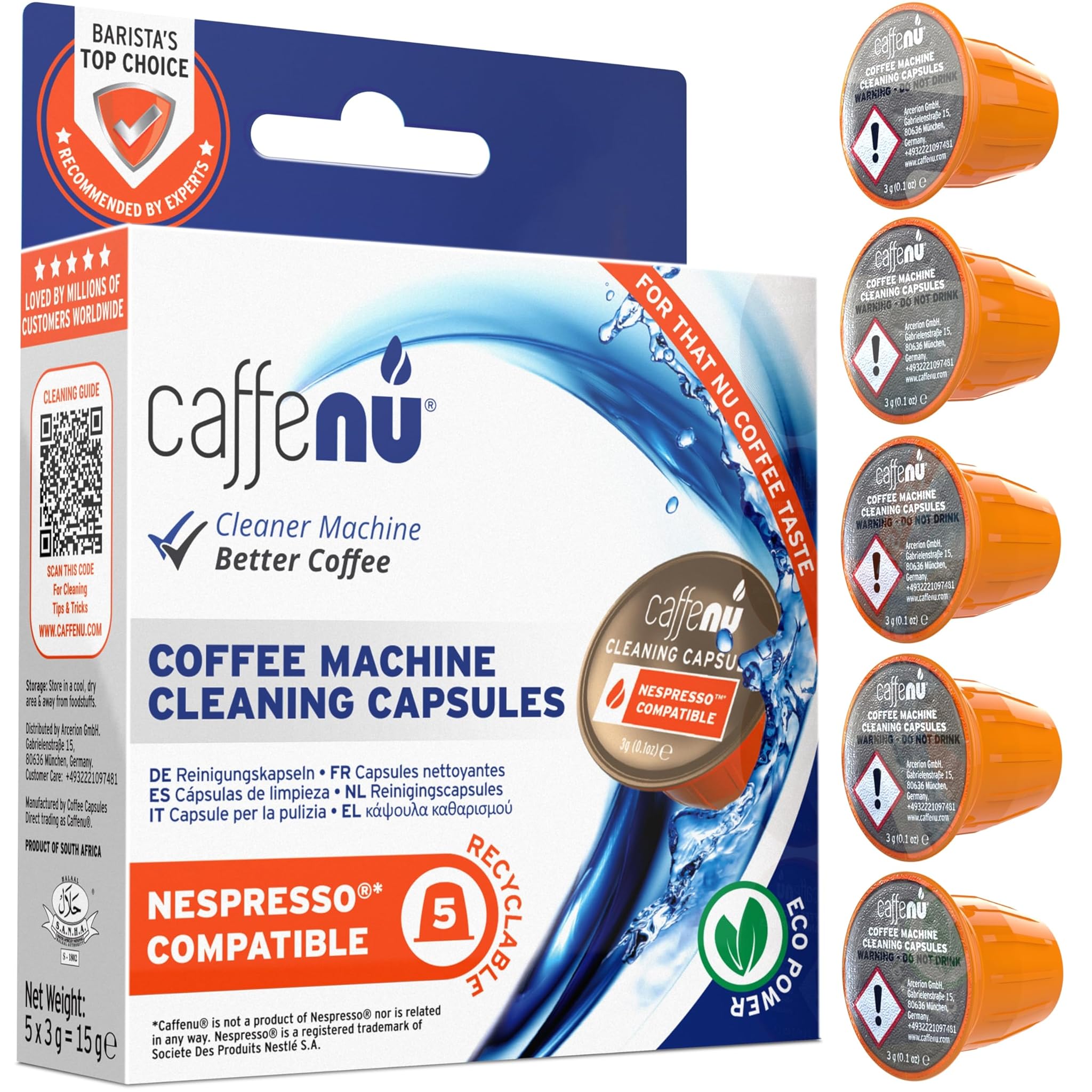 Caffenu - Capsule Pulizia Caffè per Nespresso