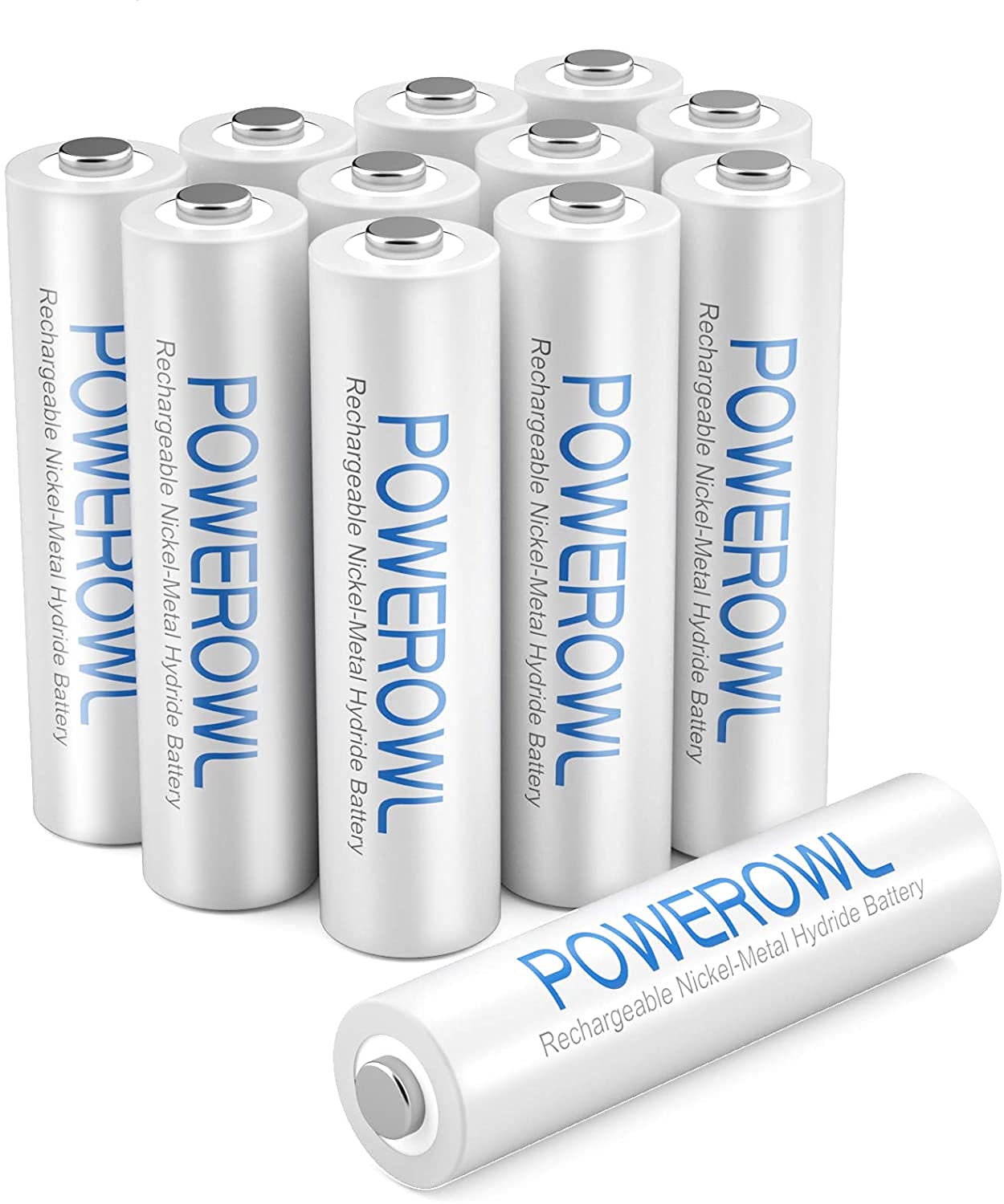 Powerowl Batterie Ricaricabili AAA 1000mAh (12 Pezzi)
