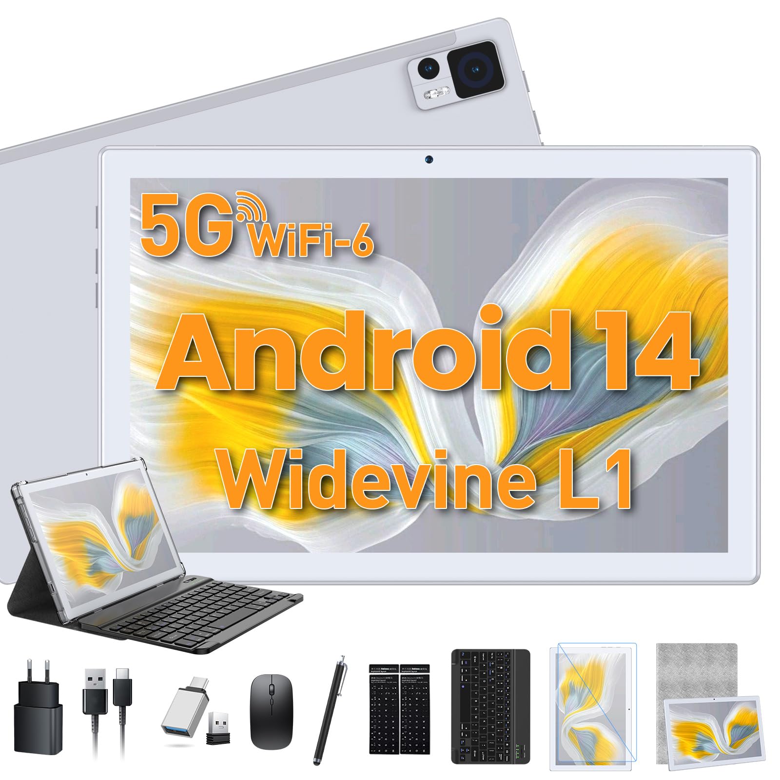 Zonko Tablet 10 Pollici Android 14, 8GB RAM + 64GB ROM