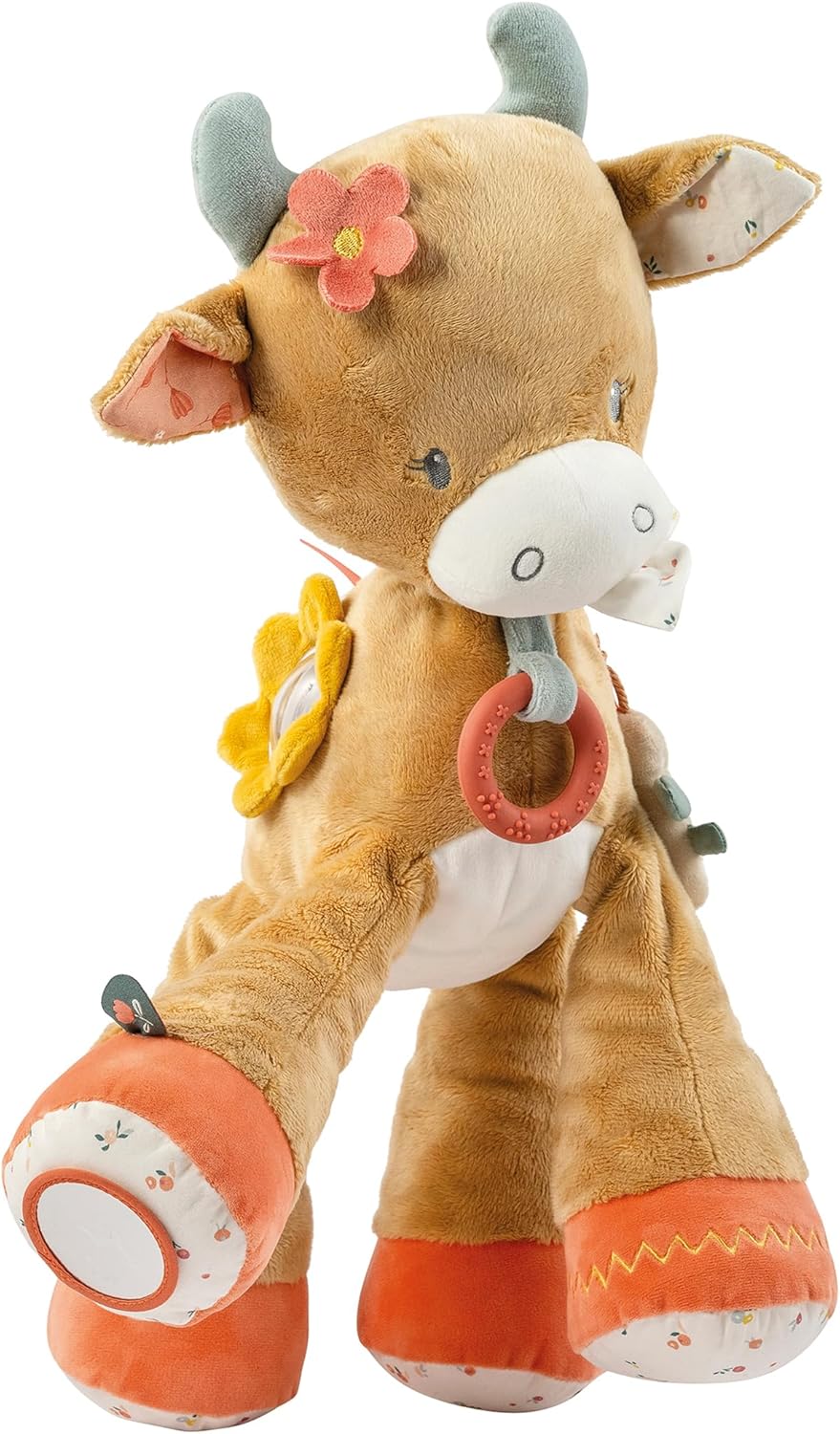 Nattou Peluche Attività Mucca Mila 45cm, Beige - immagine 2